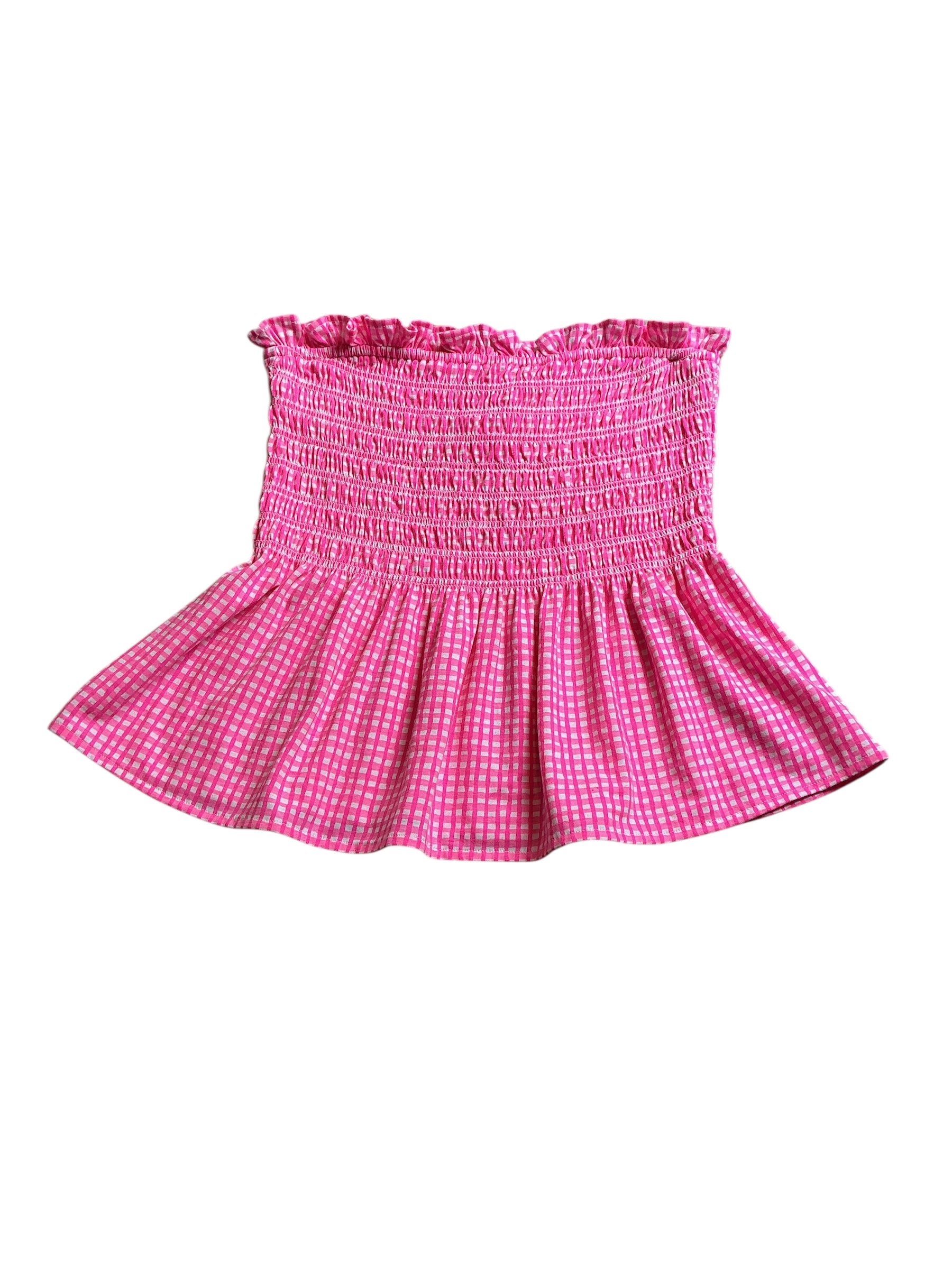 Lilly Pulitzer Jadis Tube Top Pink Isle Along The Same Line - Size S