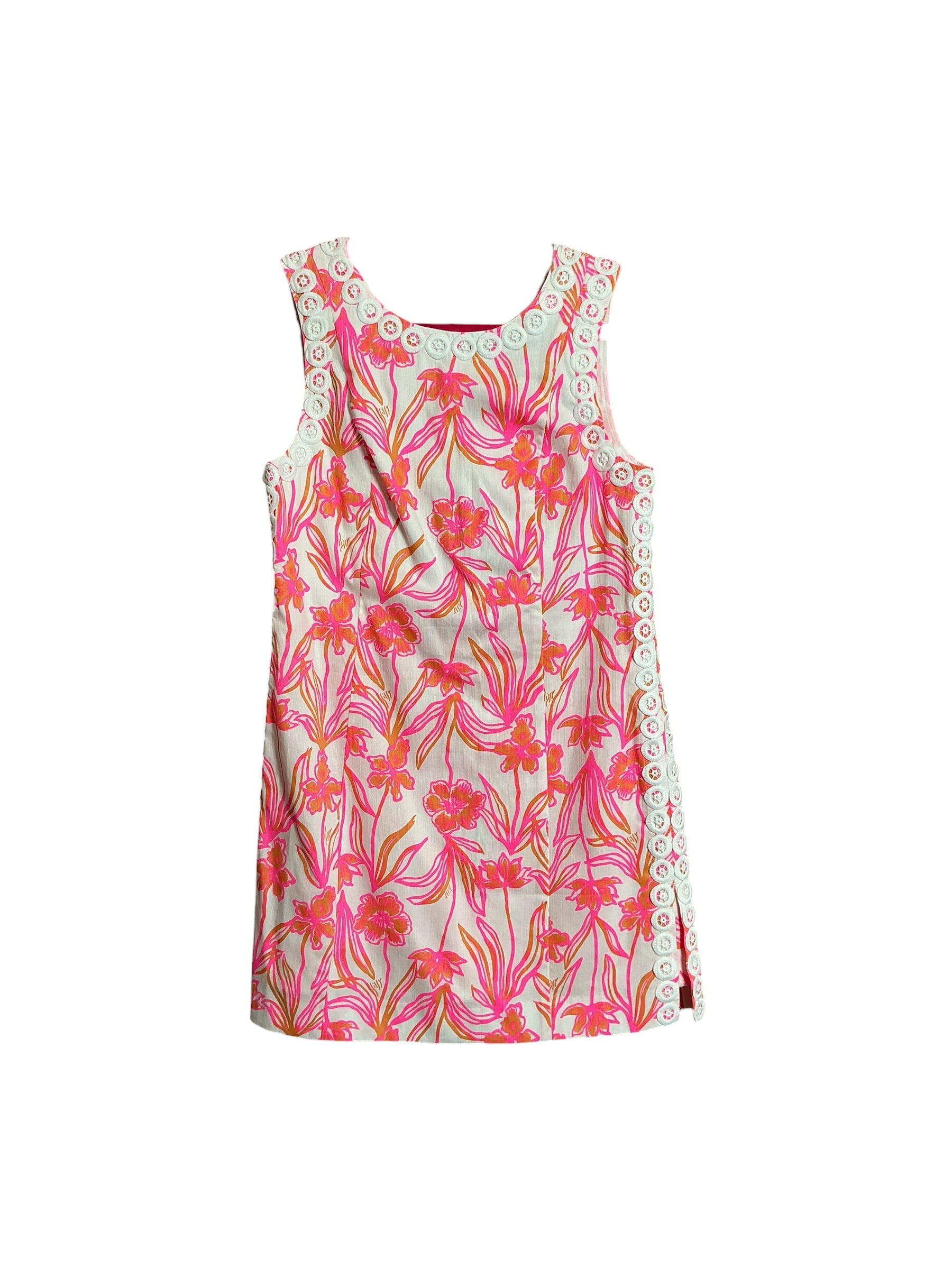 Lilly Pulitzer NWT Sadie Shift Romper - Resort White Lovely Long Stems - Size 2
