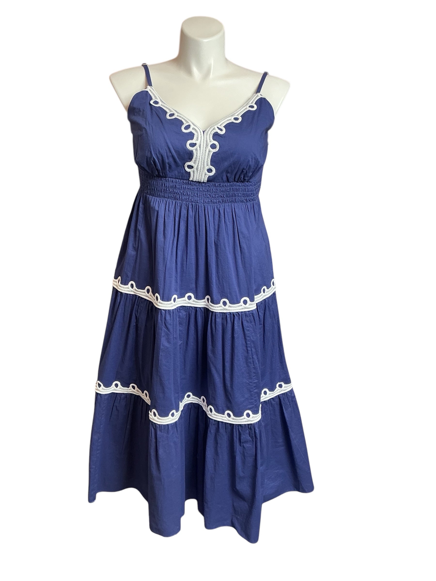 Lilly Pulitzer NWT Zanna Cotton Midi Dress Sapphire Pool - Size 14