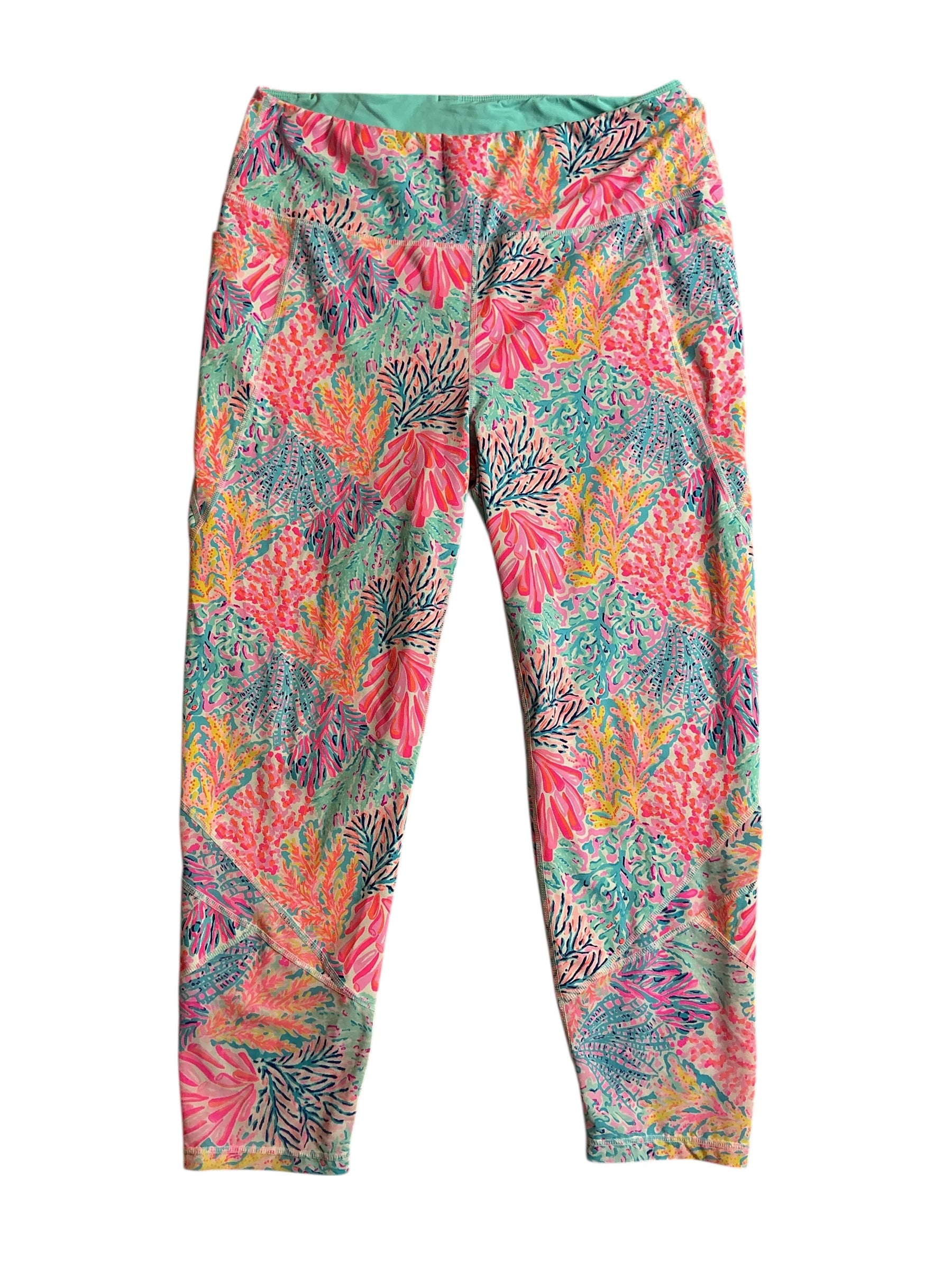 Lilly Pulitzer Weekender High Rise Midi Legging Multi Splashdance - Size XL