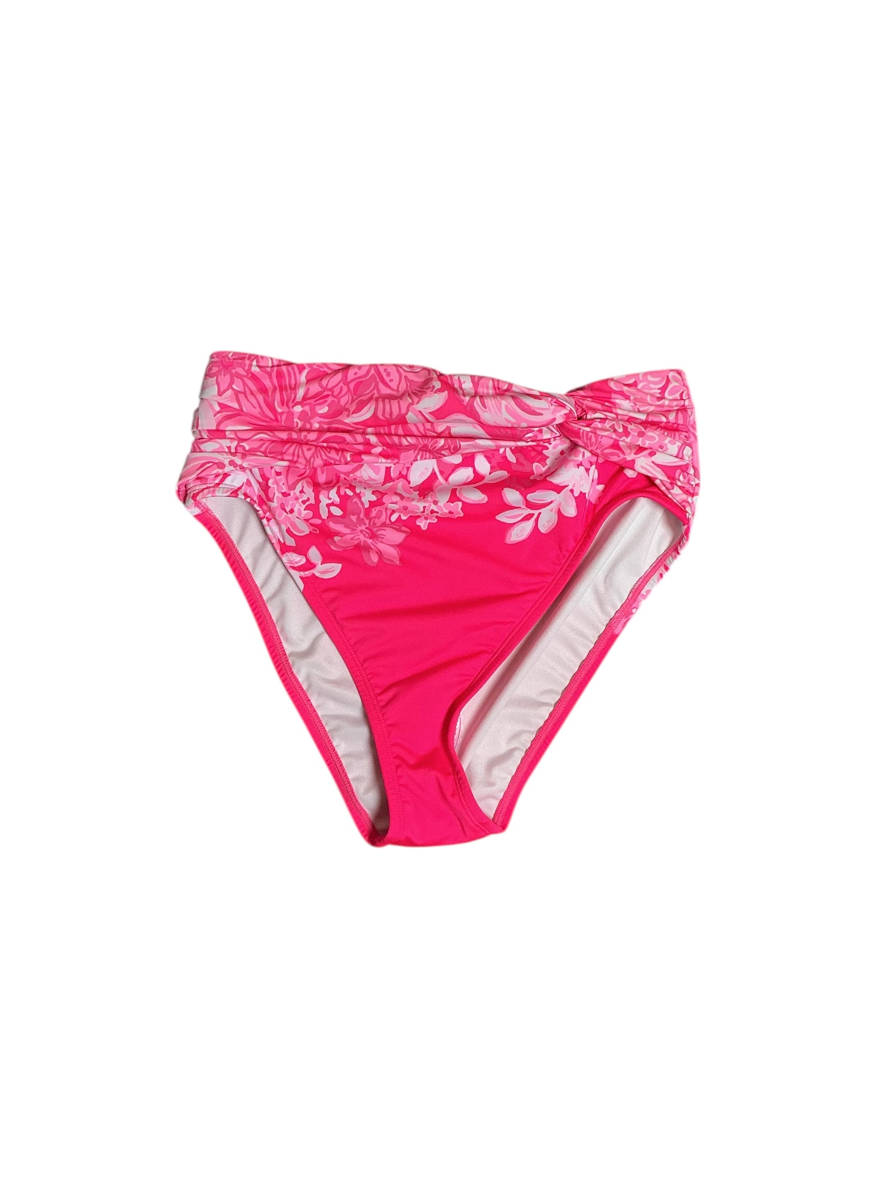 Lilly Pulitzer NWT Yarrow High Waisted Bottom Roxie Pink Shadow Dancer Engineered Bikini Bottom - Size 4