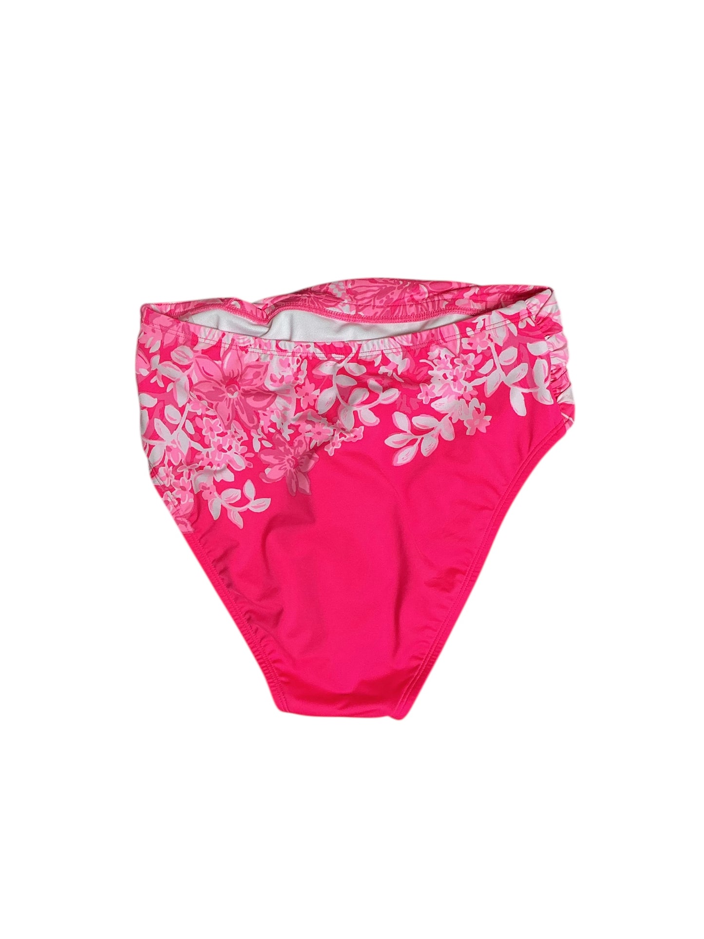 Lilly Pulitzer NWT Yarrow High Waisted Bottom Roxie Pink Shadow Dancer Engineered Bikini Bottom - Size 4