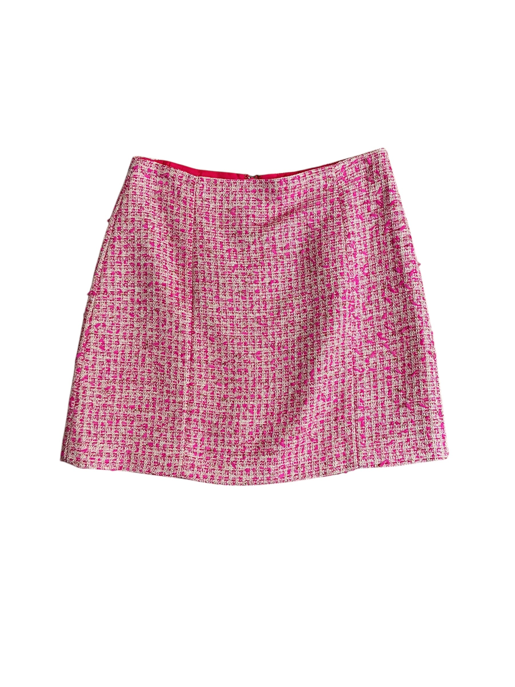 Lilly Pulitzer Kels Mini Skirt Pink Palms Fantasy Boucle - Size 0