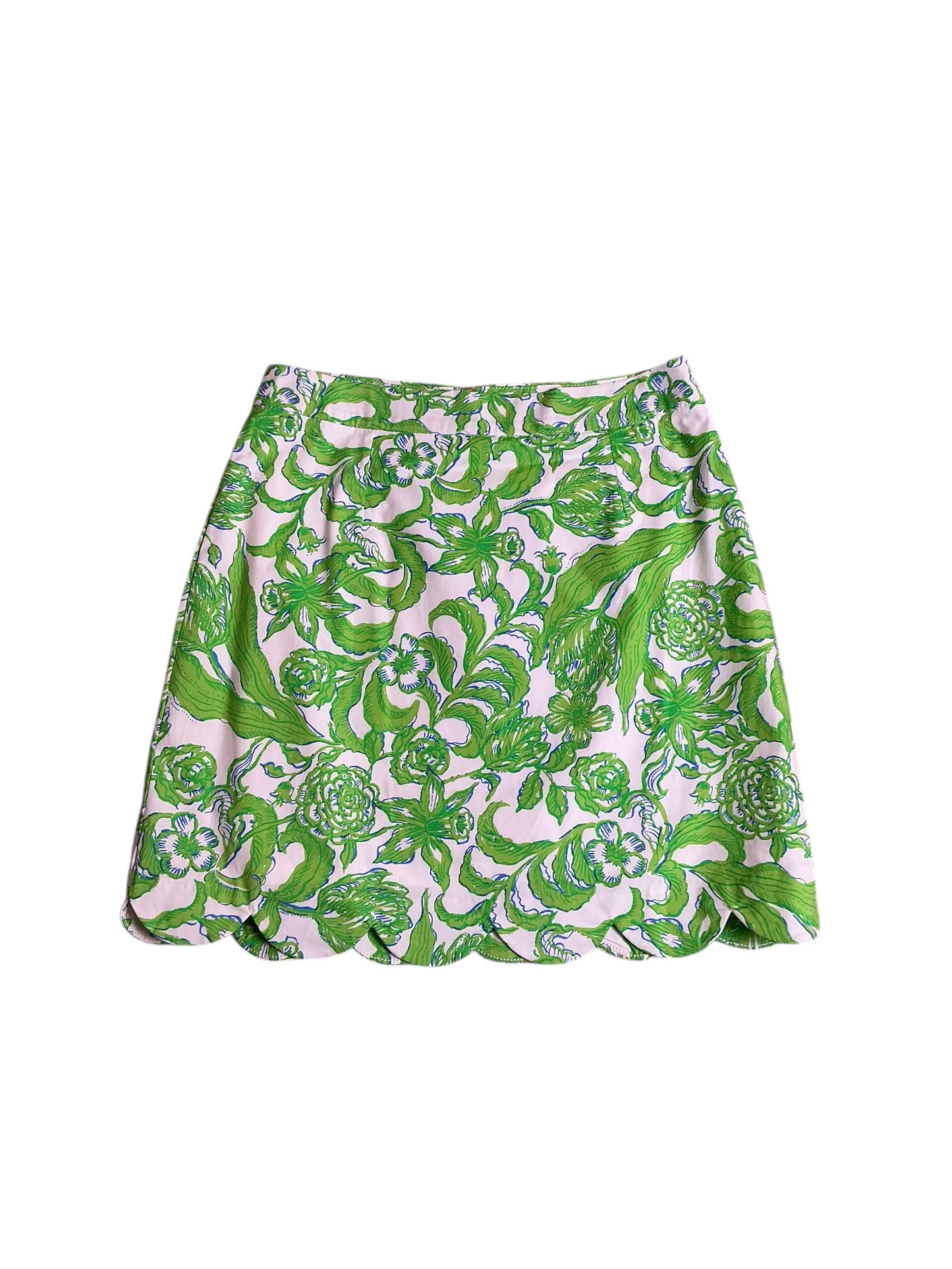 Lilly Pulitzer NWT Tropper Mini Skirt Resort White Daffodil Hill - Size 0