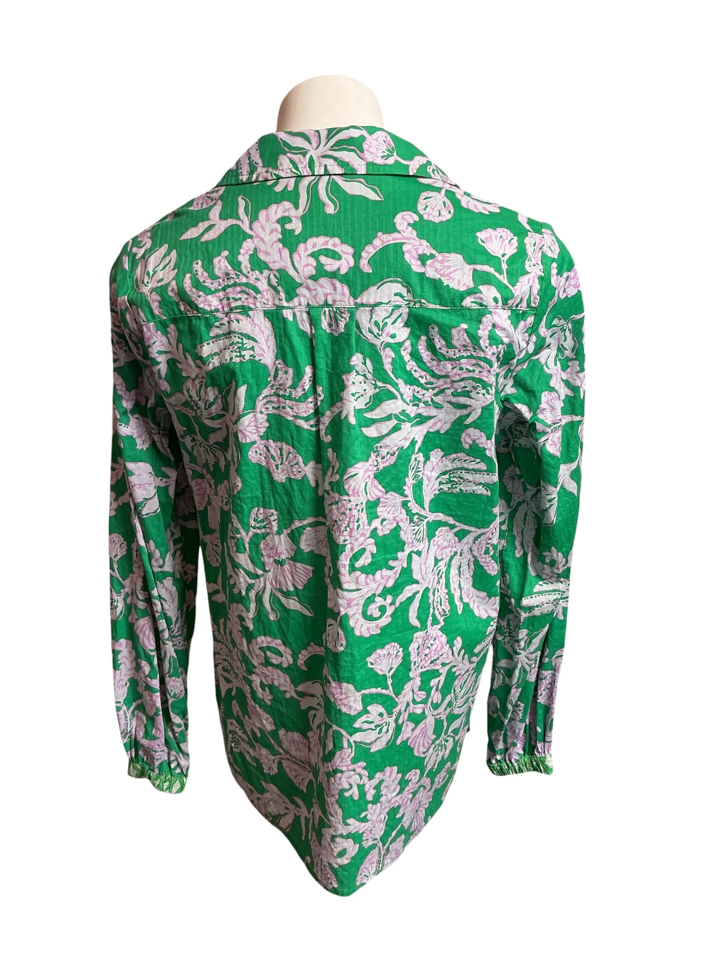 Lilly Pulitzer Jae Tunic Brazilian Green Salty Sandbar - Size S