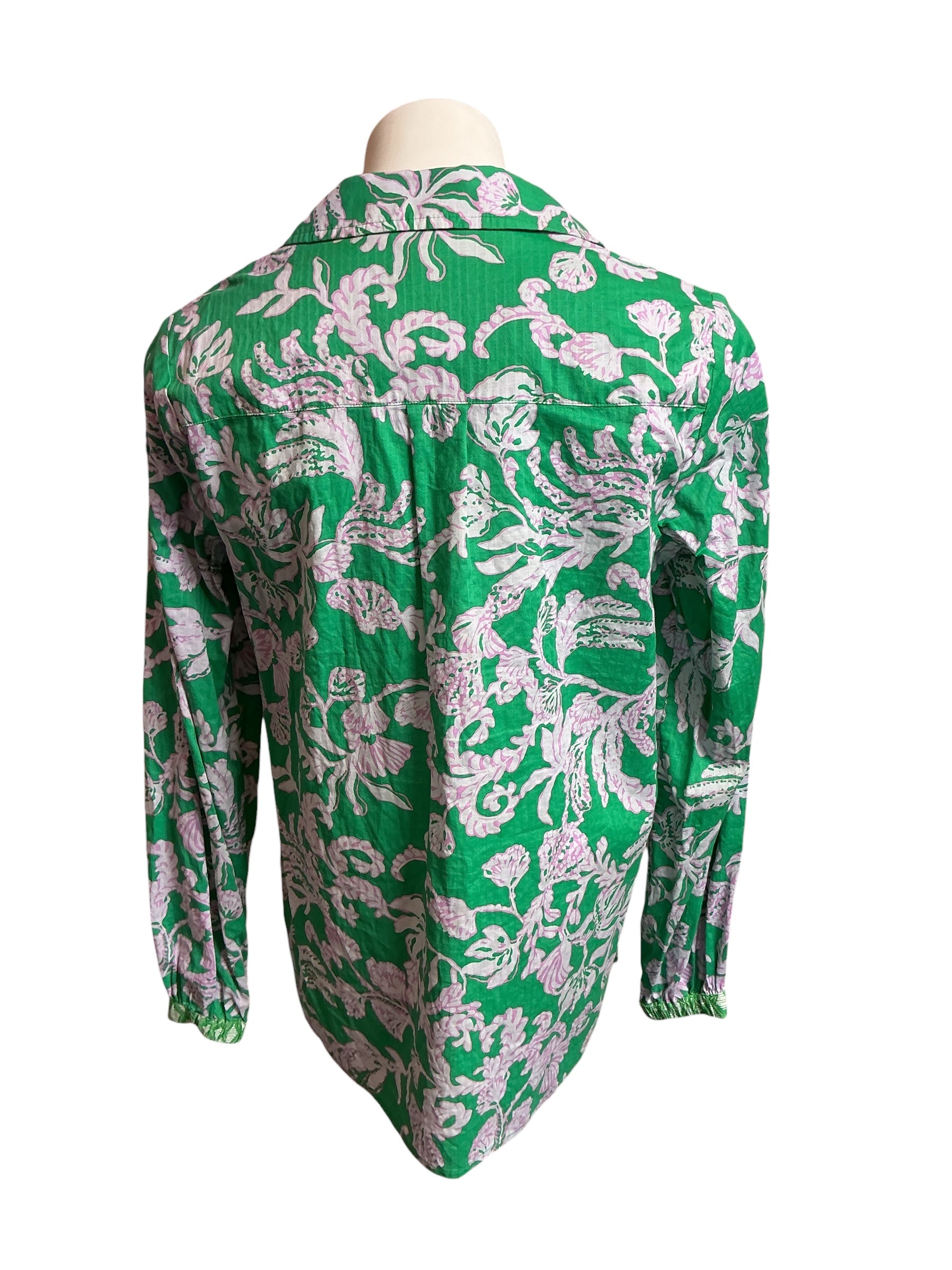 Lilly Pulitzer Jae Tunic Brazilian Green Salty Sandbar - Size S