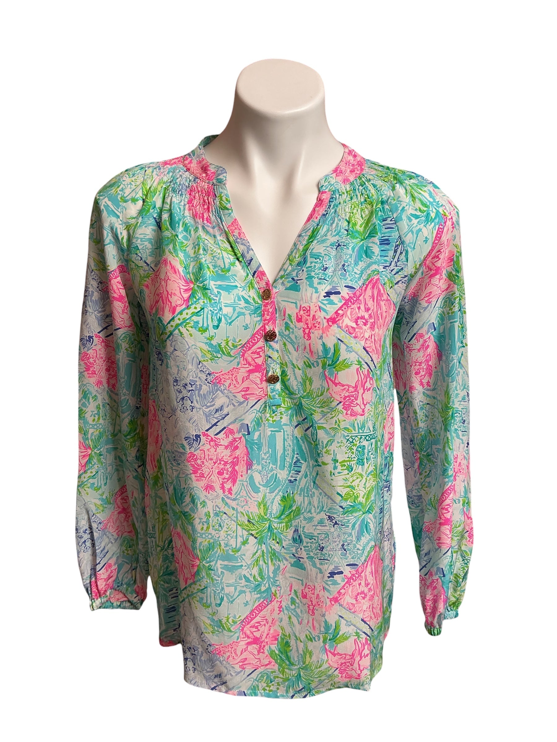 Lilly Pulitzer NWT Elsa Top Multi Bohemian Queen Small - Size XXS