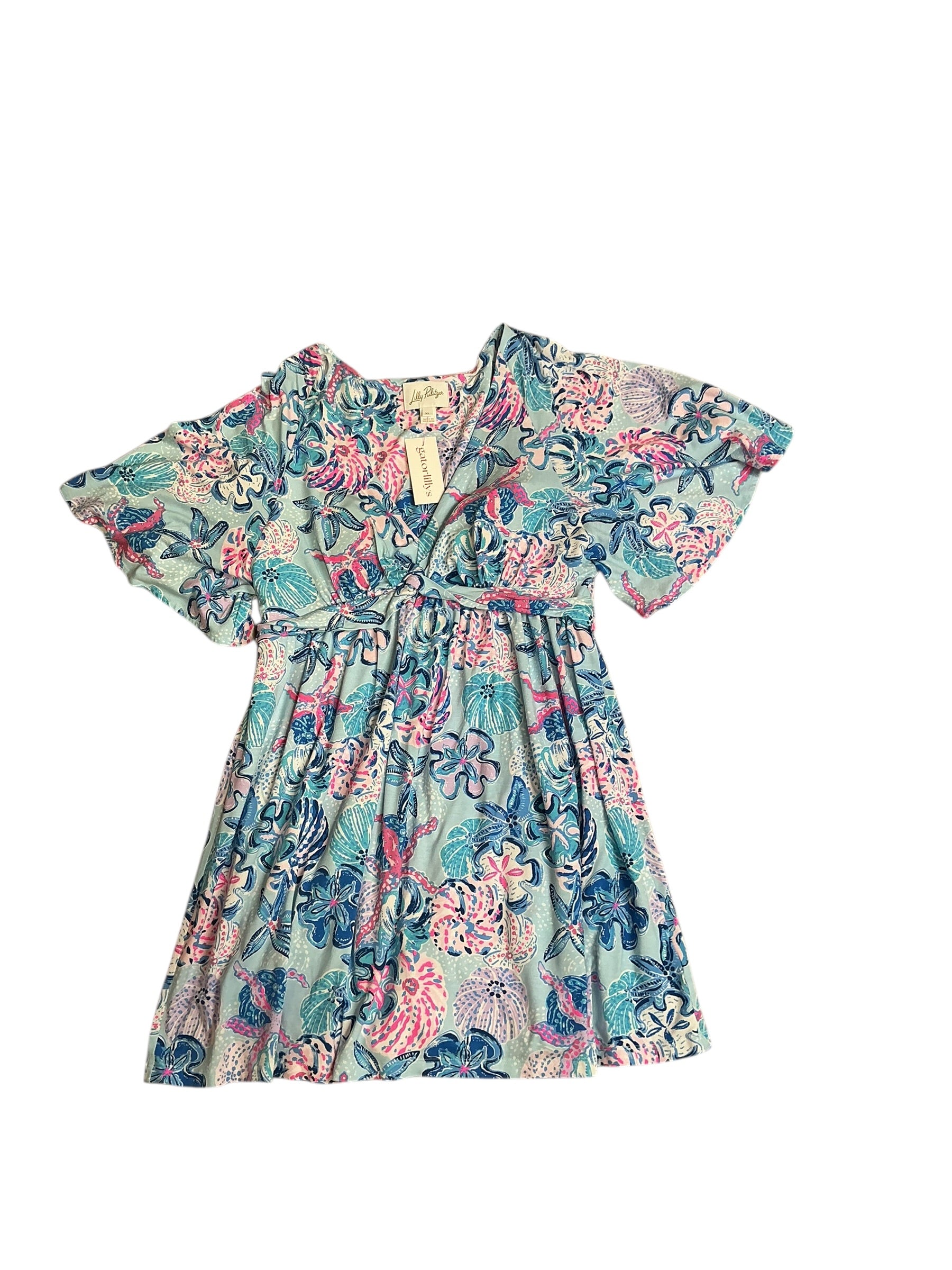 Lilly Pulitzer Minka Skirted Romper Multi Bahamas Beachcomber - Size XL