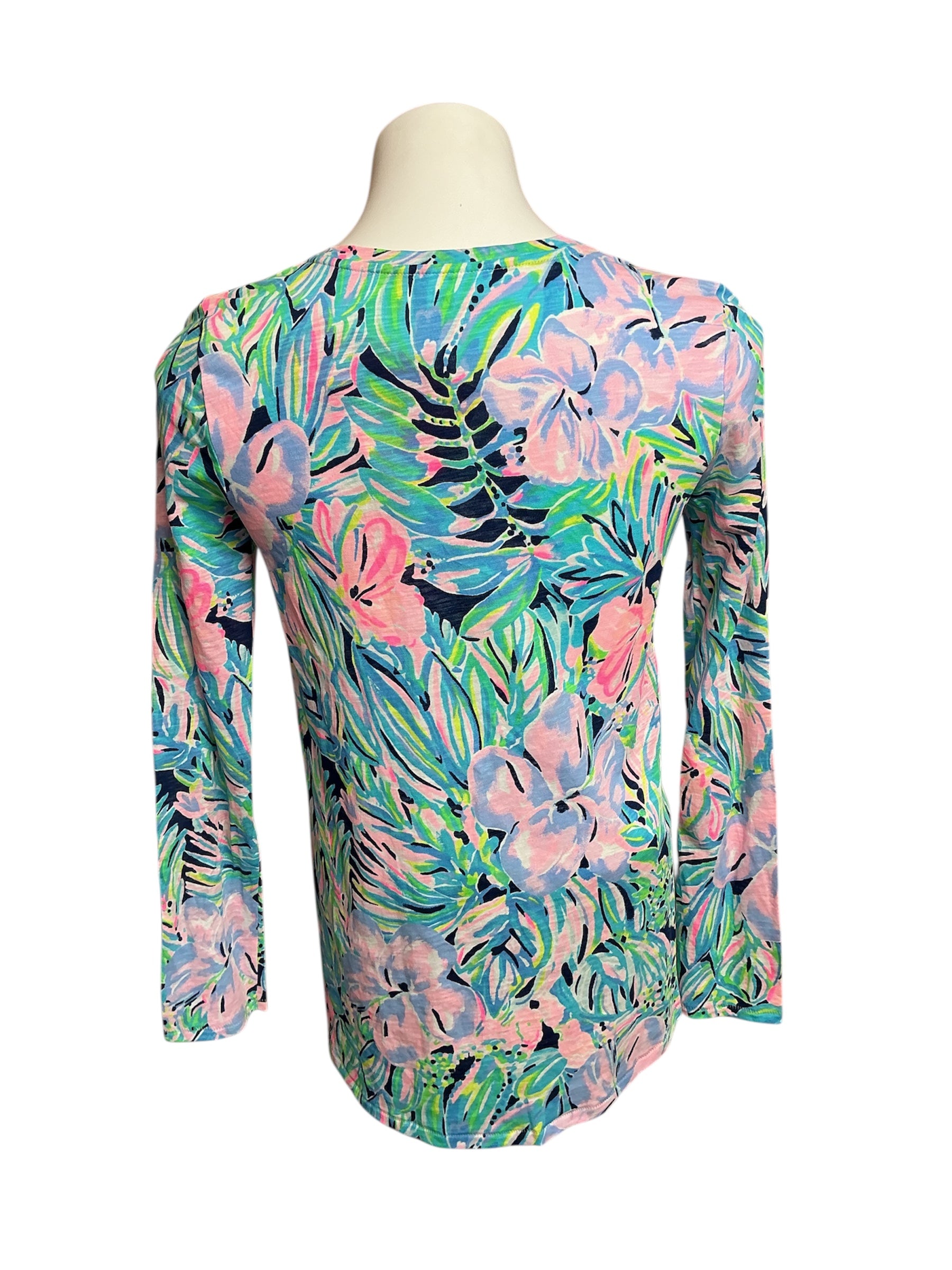 Lilly Pulitzer NWT Etta Long Sleeve Top Multi Bermudaful - Size XS
