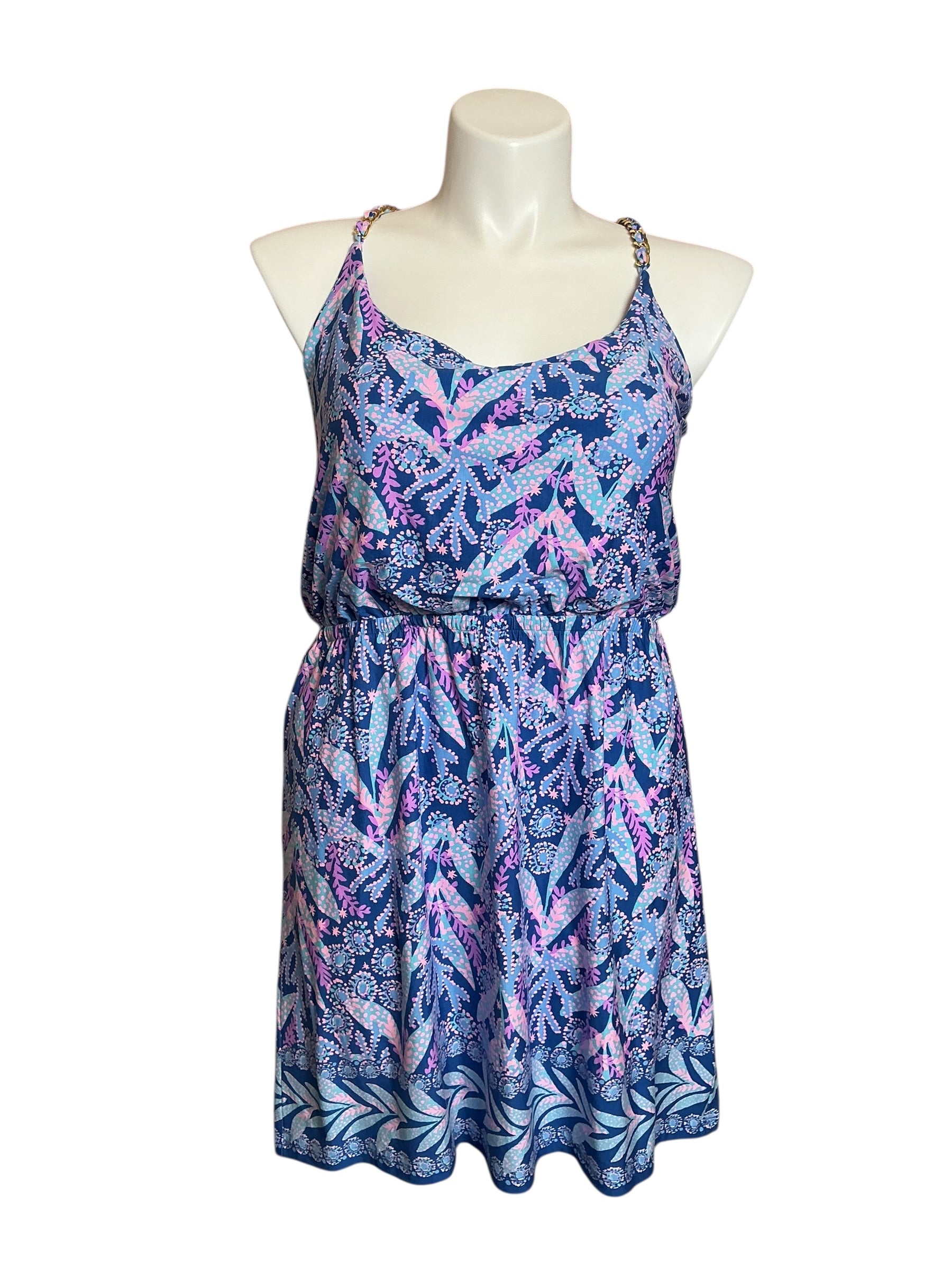 Lilly Pulitzer NWT Cannavale Dress Barton Blue Star Gazing Engineered - Size XL