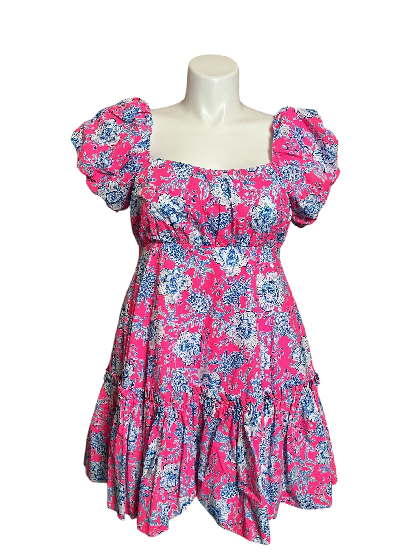 Lilly Pulitzer NWT Nastia Short Cotton Dress Roxie Pink Wave N Sea - Size 10