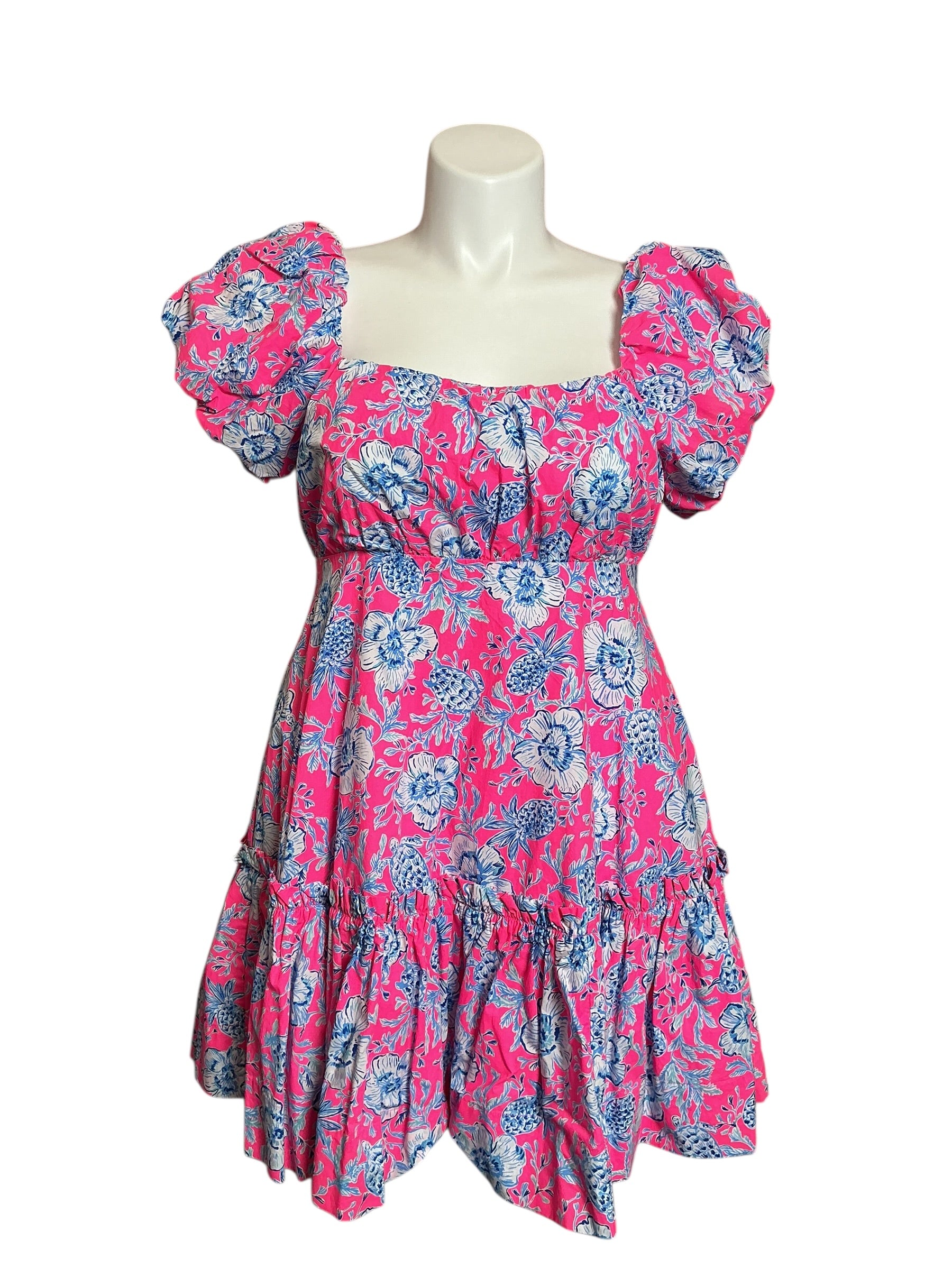 Lilly Pulitzer NWT Nastia Short Cotton Dress Roxie Pink Wave N Sea - Size 10