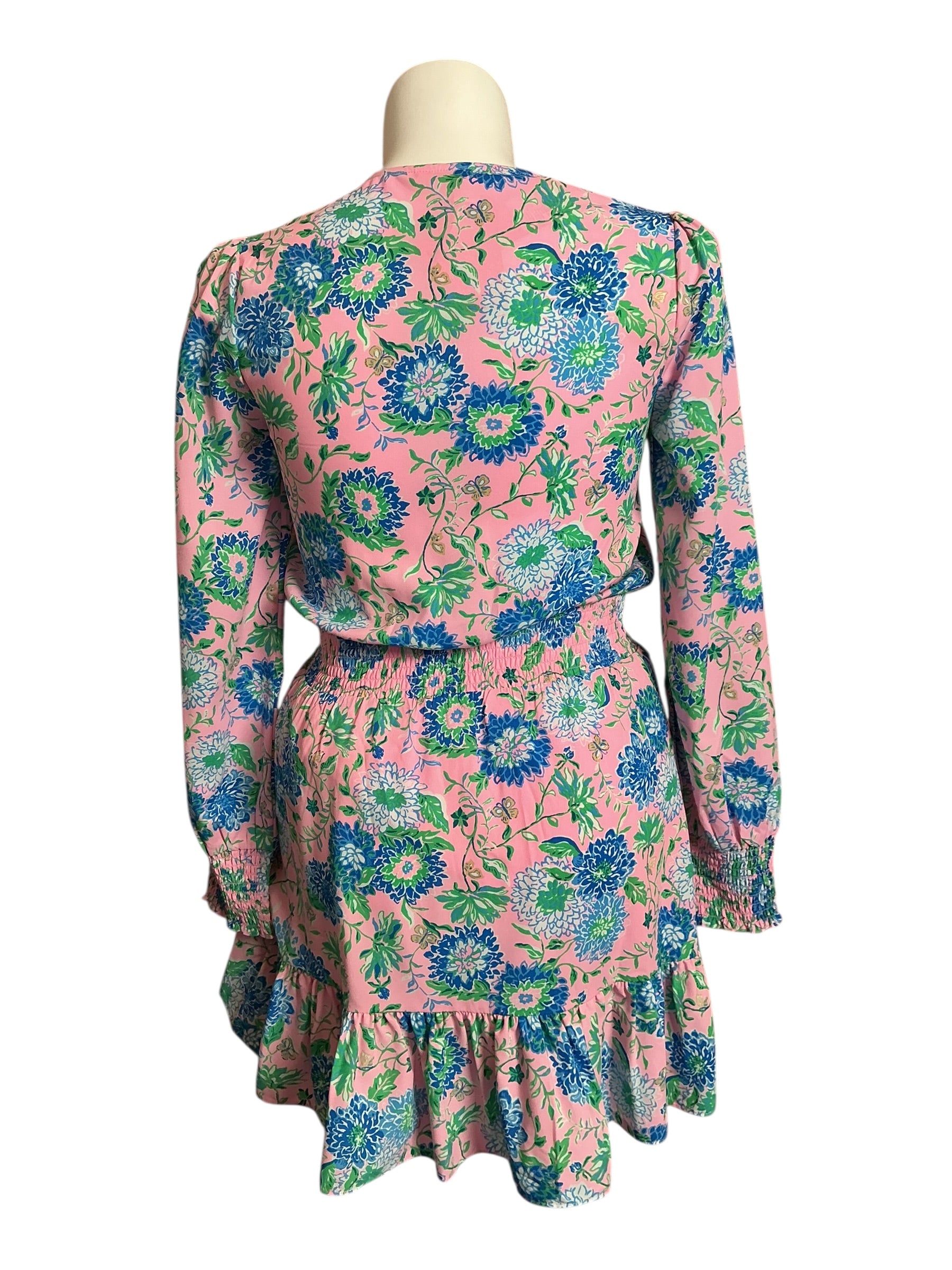 Lilly Pulitzer NWT Cristiana Long Sleeve Stretch Dress Conch Shell Pink Rumor Has It - Size 6