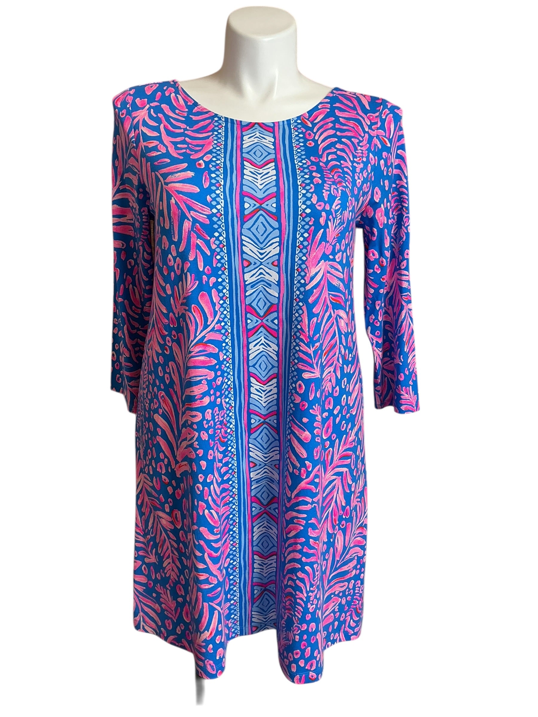 Lilly Pulitzer NWT Ophelia Dress Pundy Blue La Zebra Engineered Dress - Size XL