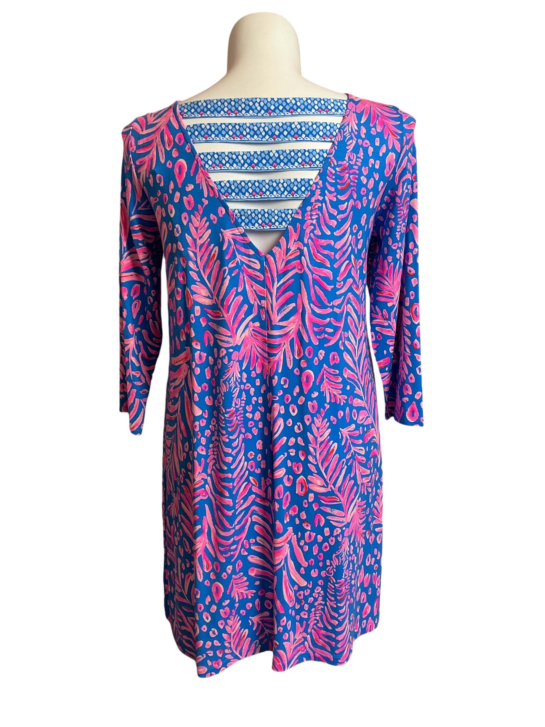 Lilly Pulitzer NWT Ophelia Dress Pundy Blue La Zebra Engineered Dress - Size XL