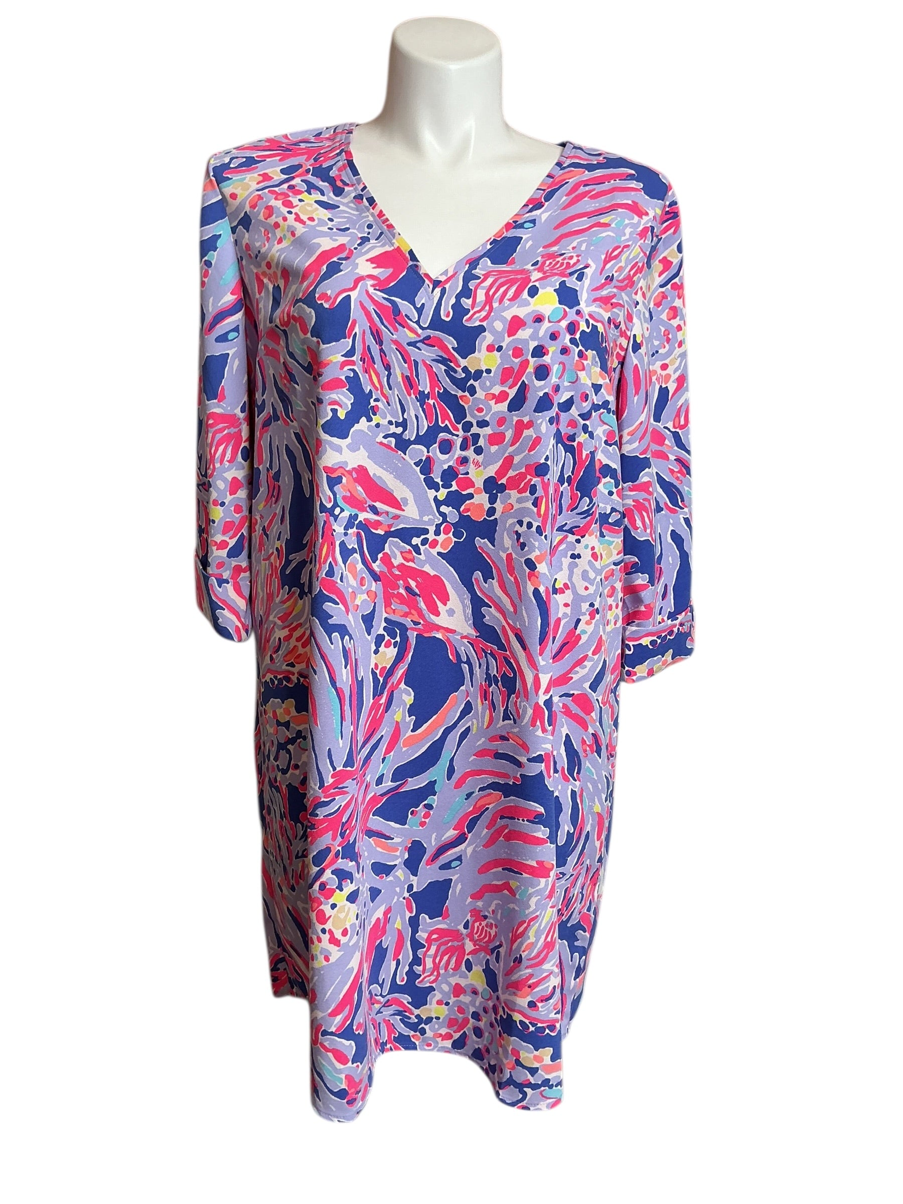 Lilly Pulitzer NWT Arielle Tunic Dress Iris Blue Shrimply Chic - Size XL