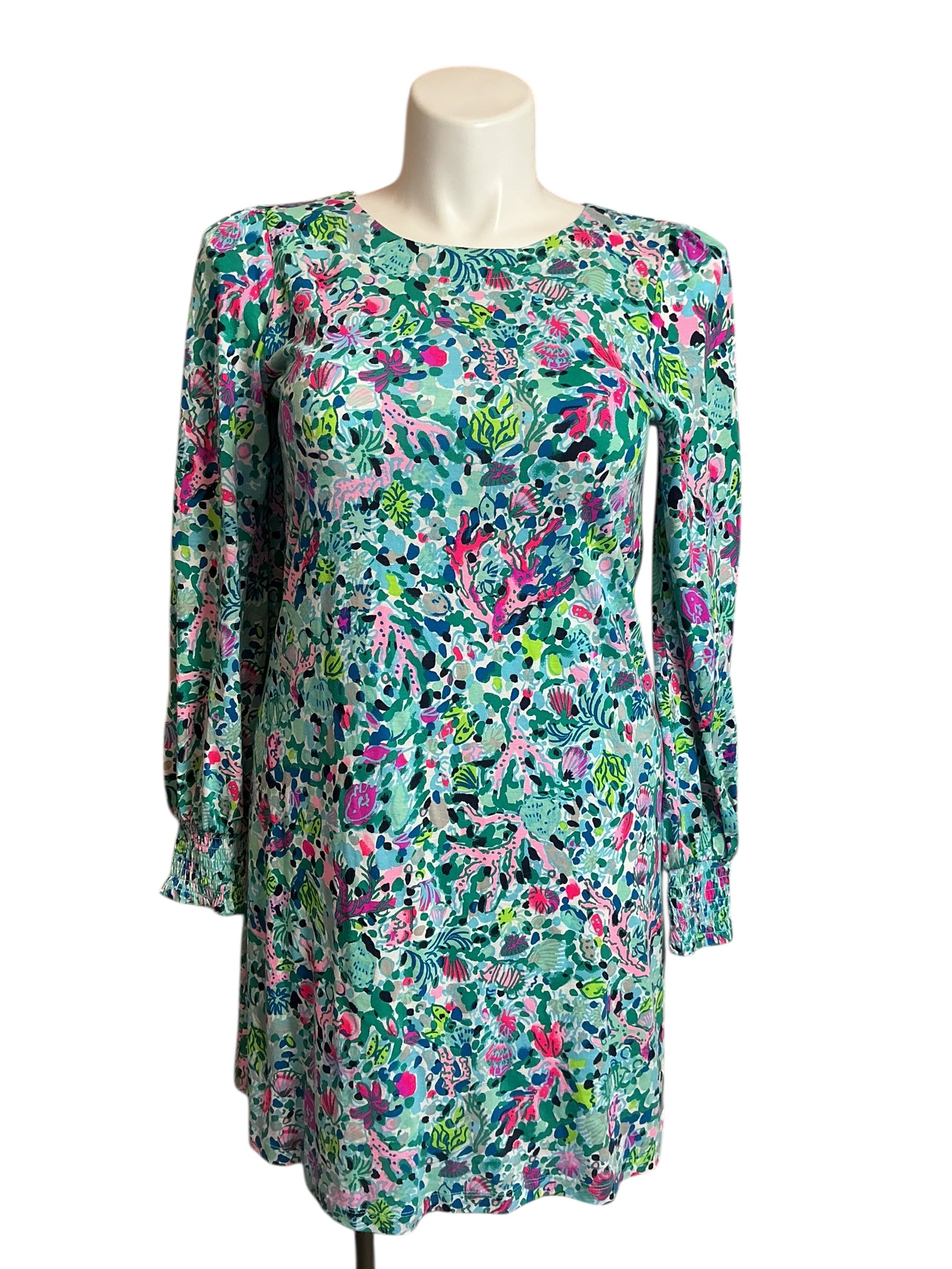 sky blue long sleeve dress Floral Printed Chiffon Long Sleeve Gown 2 / Sky Blue/Multi main image 0
