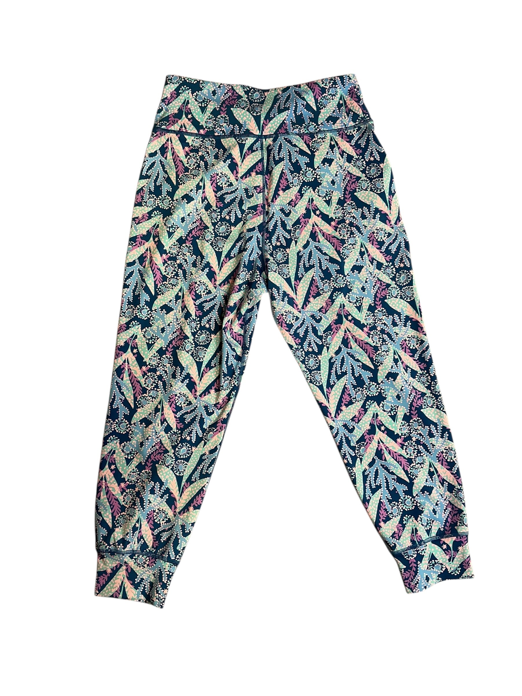 Lilly Pulitzer Run Around Pant UPF 50+ - Macaw Blue Tall Me About It - Size L