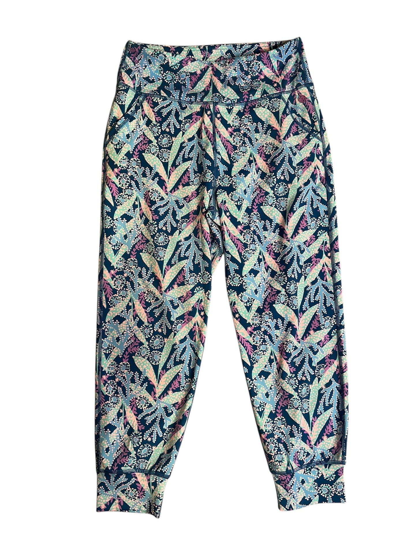 Lilly Pulitzer Run Around Pant UPF 50+ - Macaw Blue Tall Me About It - Size L