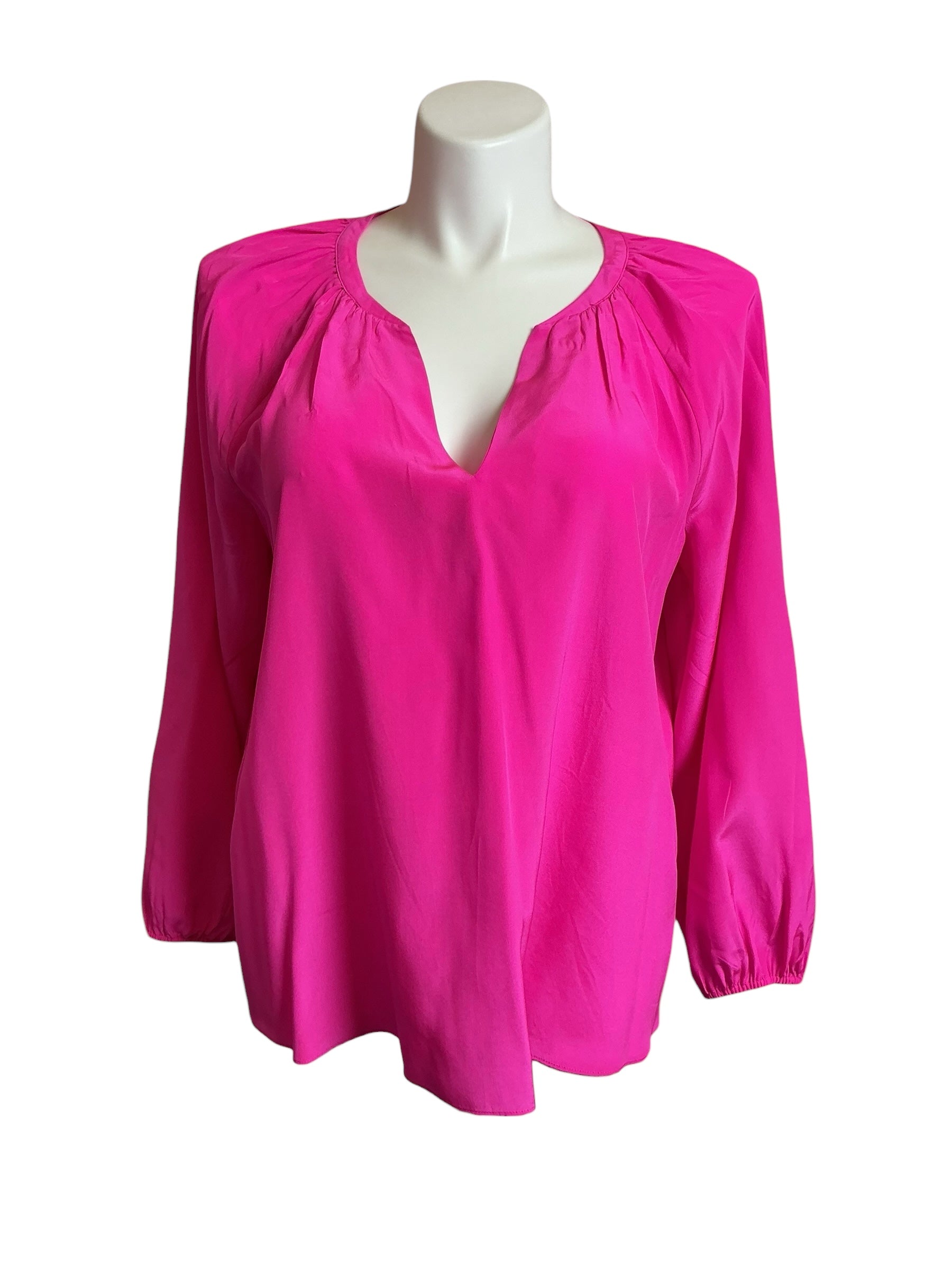 Lilly Pulitzer NWT Leslie Silk Top Raz Berry - Size XL
