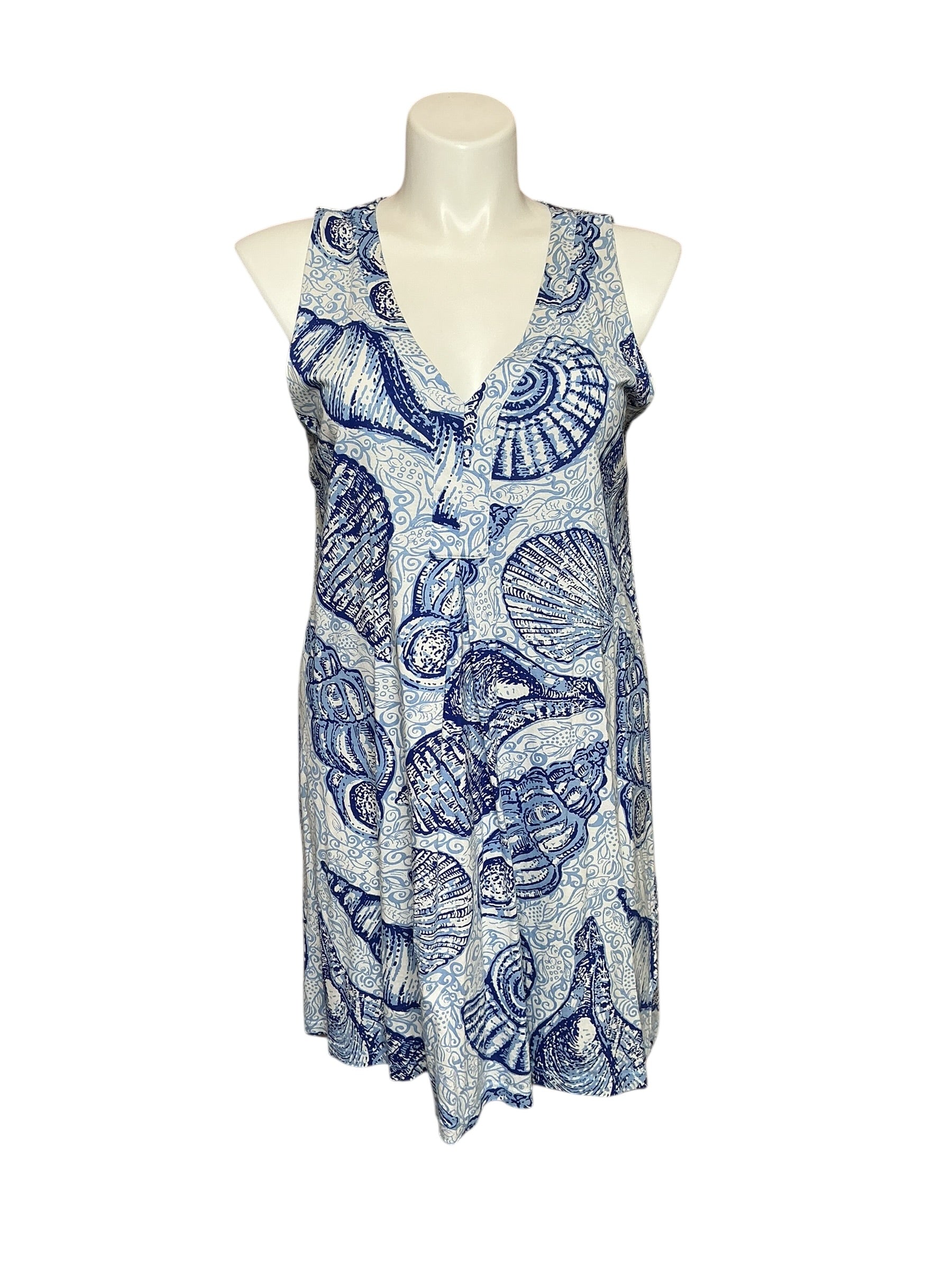 Lilly Pulitzer Amina Dress - Blue Peri Pop Up Stuffed Shells - Size XL