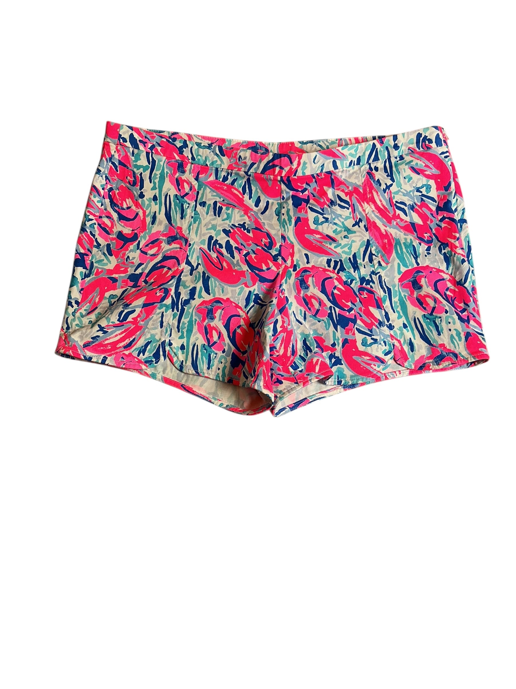 Lilly Pulitzer Hazelle Stretch Short - Cosmic Coral Cracked Up - Size 16