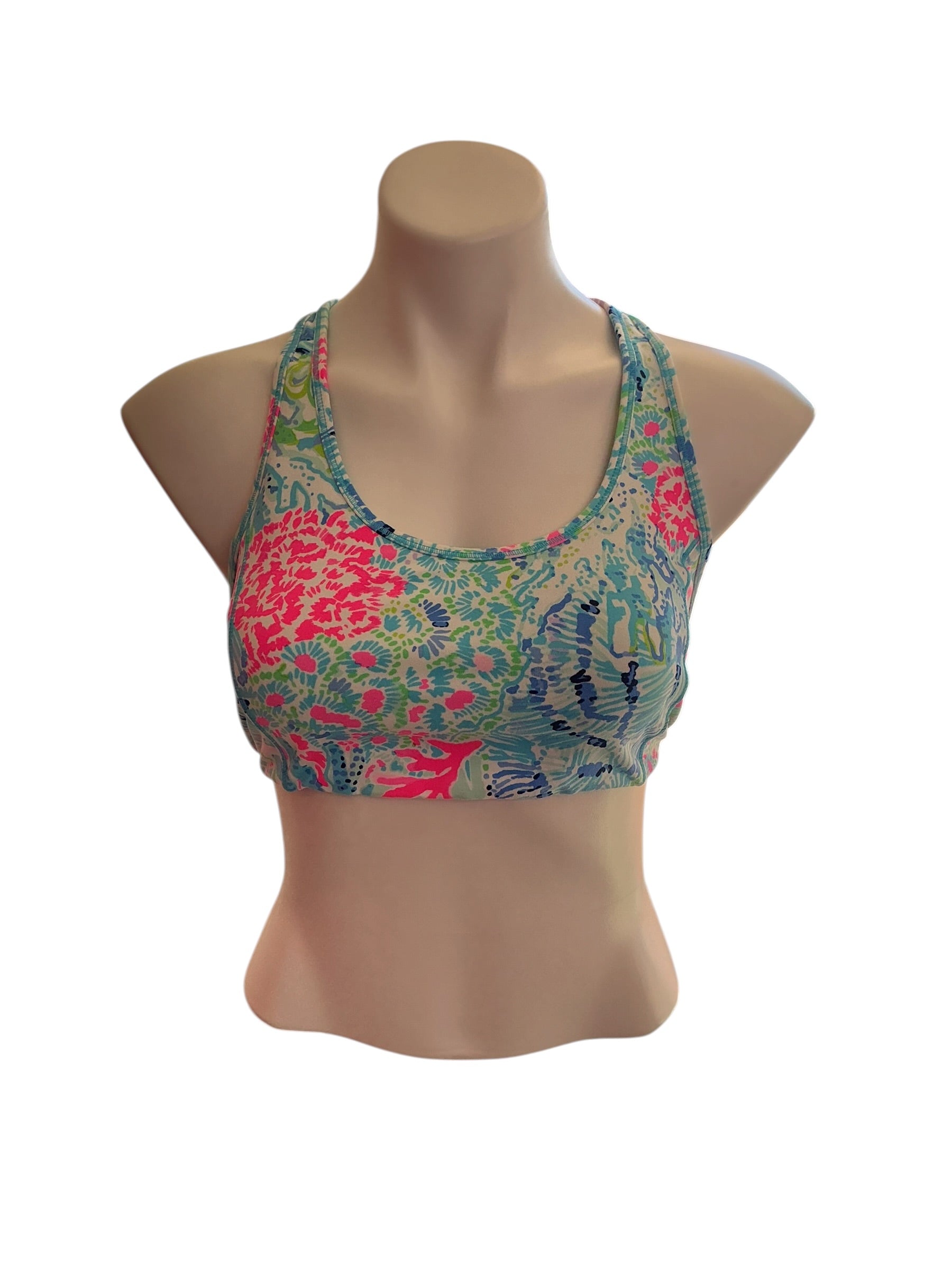 Lilly Pulitzer Luxletic Teagan Sports Bra - Multi Sink Or Swim - Size M