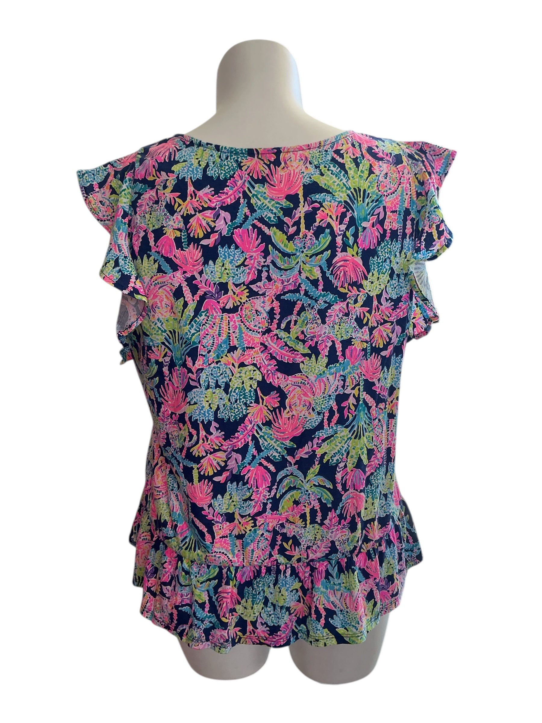 Lilly Pulitzer NWT Lacie Top - Oyster Bay Navy Seen And Herd - Size XL