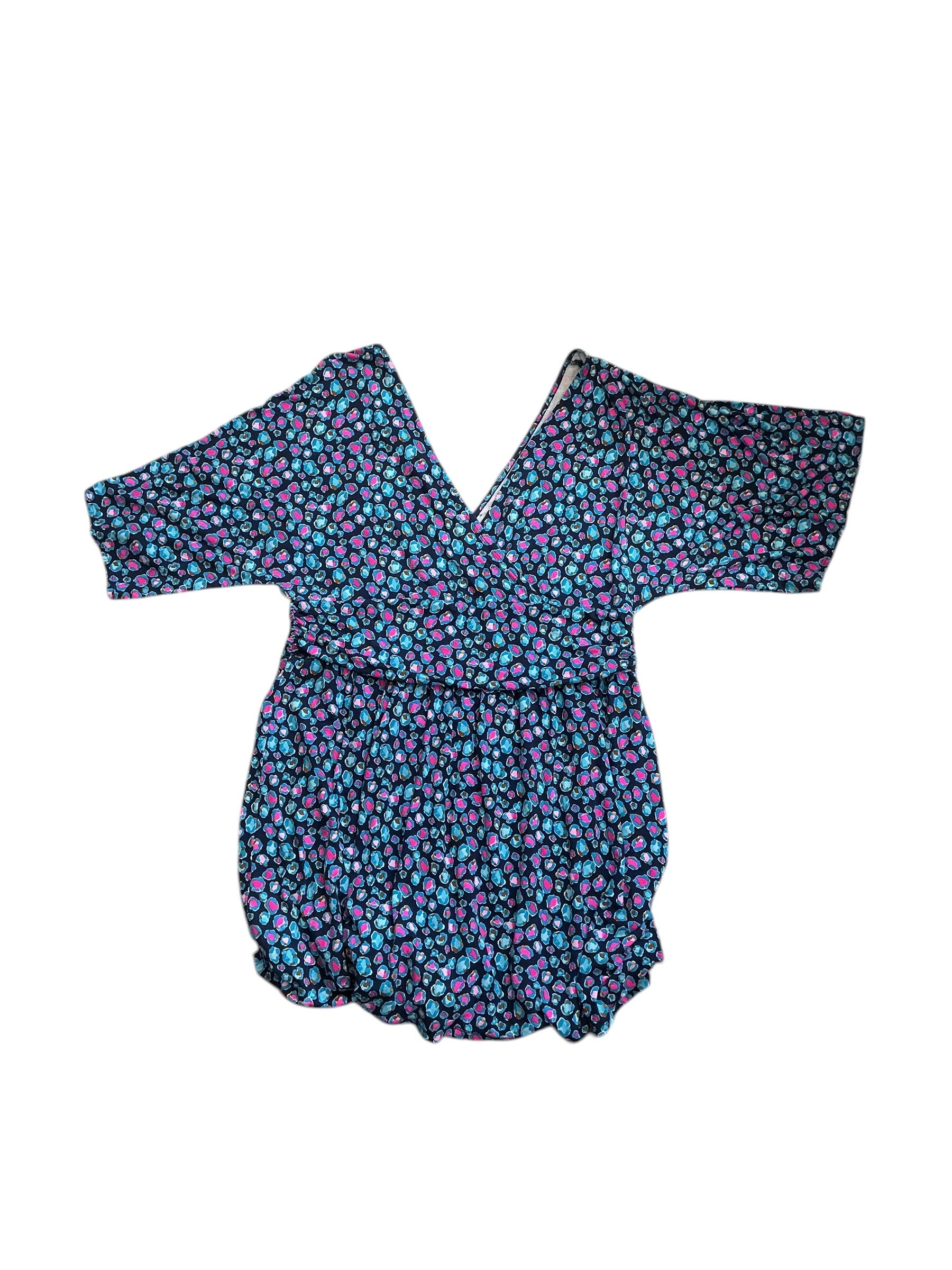 Lilly Pulitzer Parigi Knit Skort Romper - Seabreeze Blue Low Tide Navy Spotted - Size XL