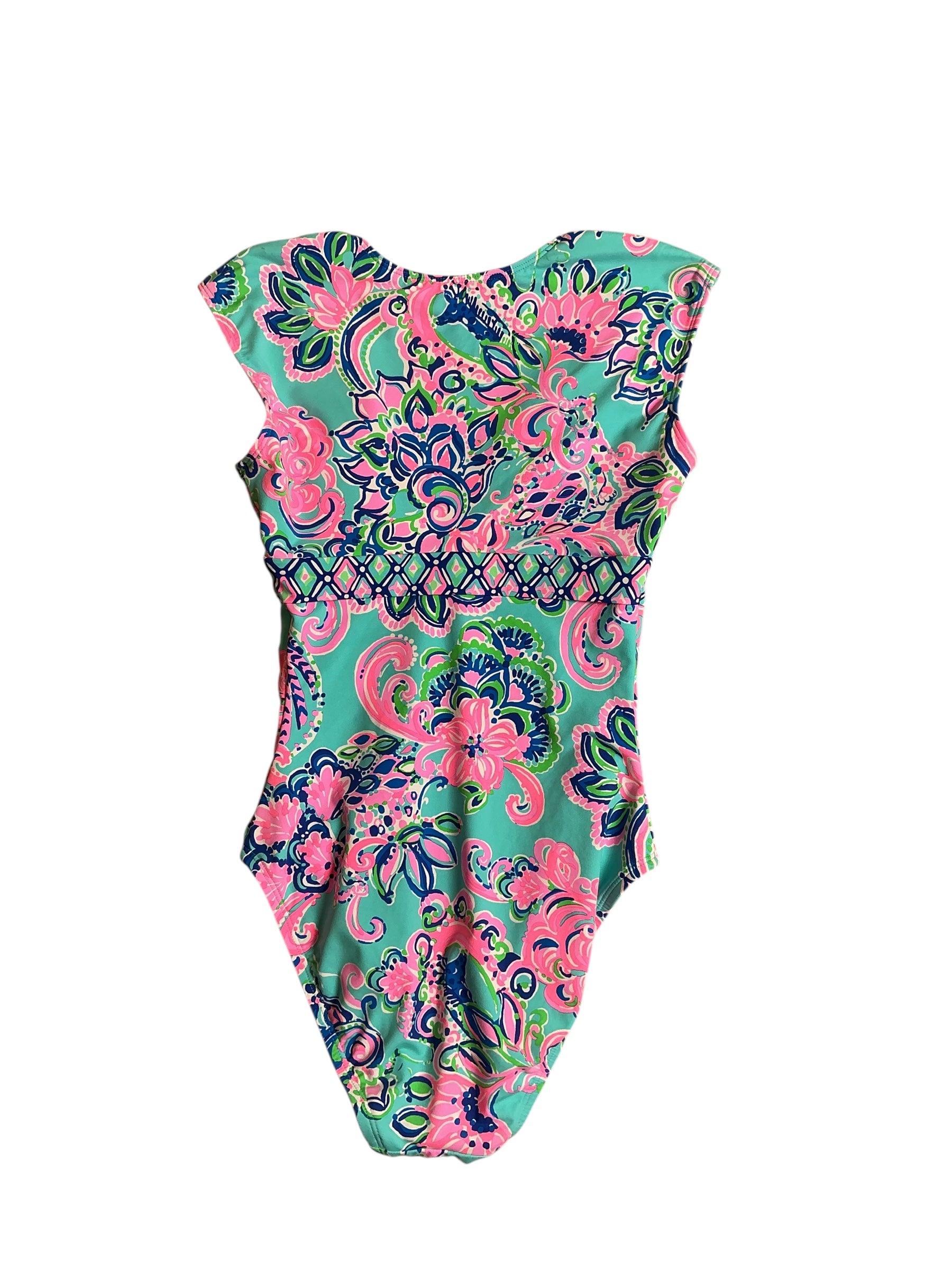 Lilly Pulitzer Swimsuit Imogen One Piece Blue Horizon Jungle Sunrise - Size 0
