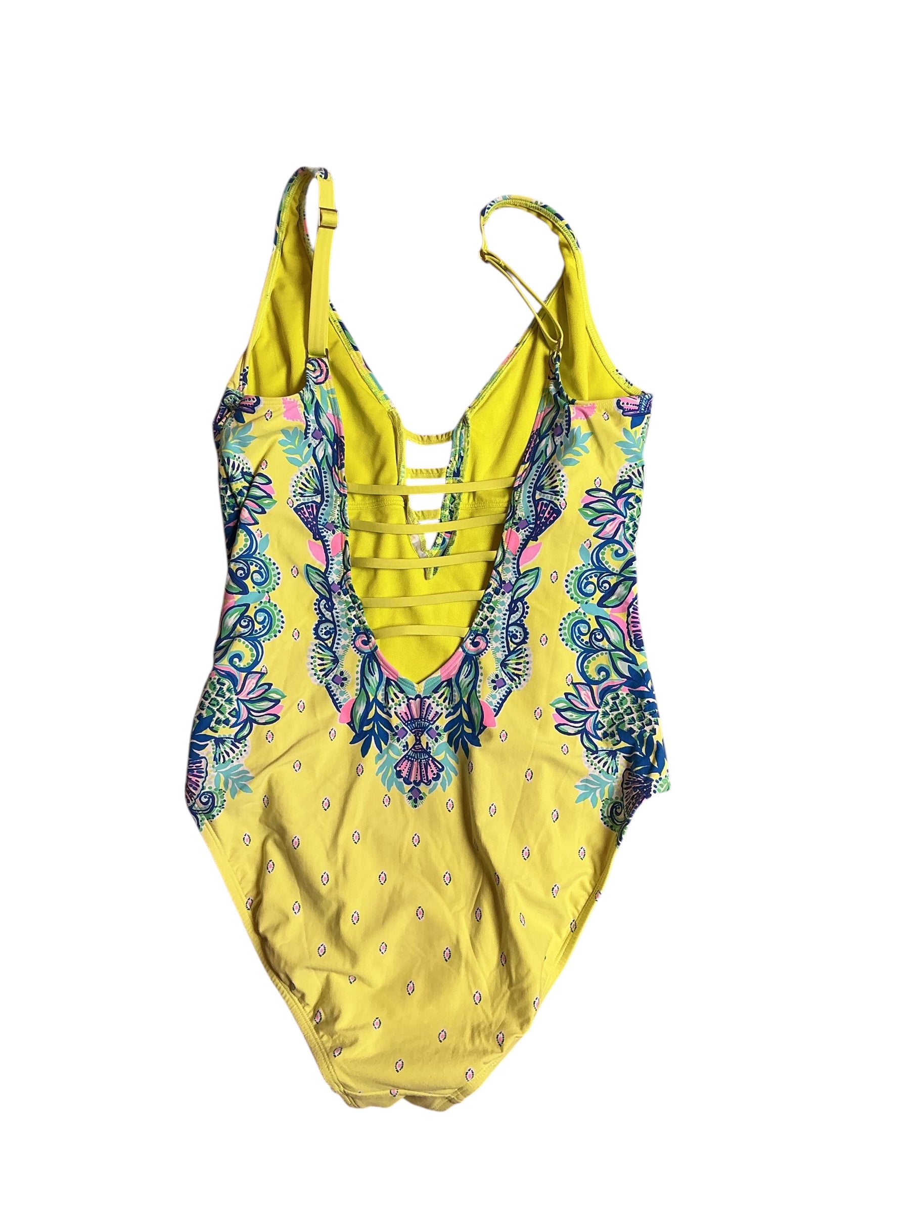 Lilly Pulitzer Jaspen One-Piece Swimsuit Loro Green - Size 12