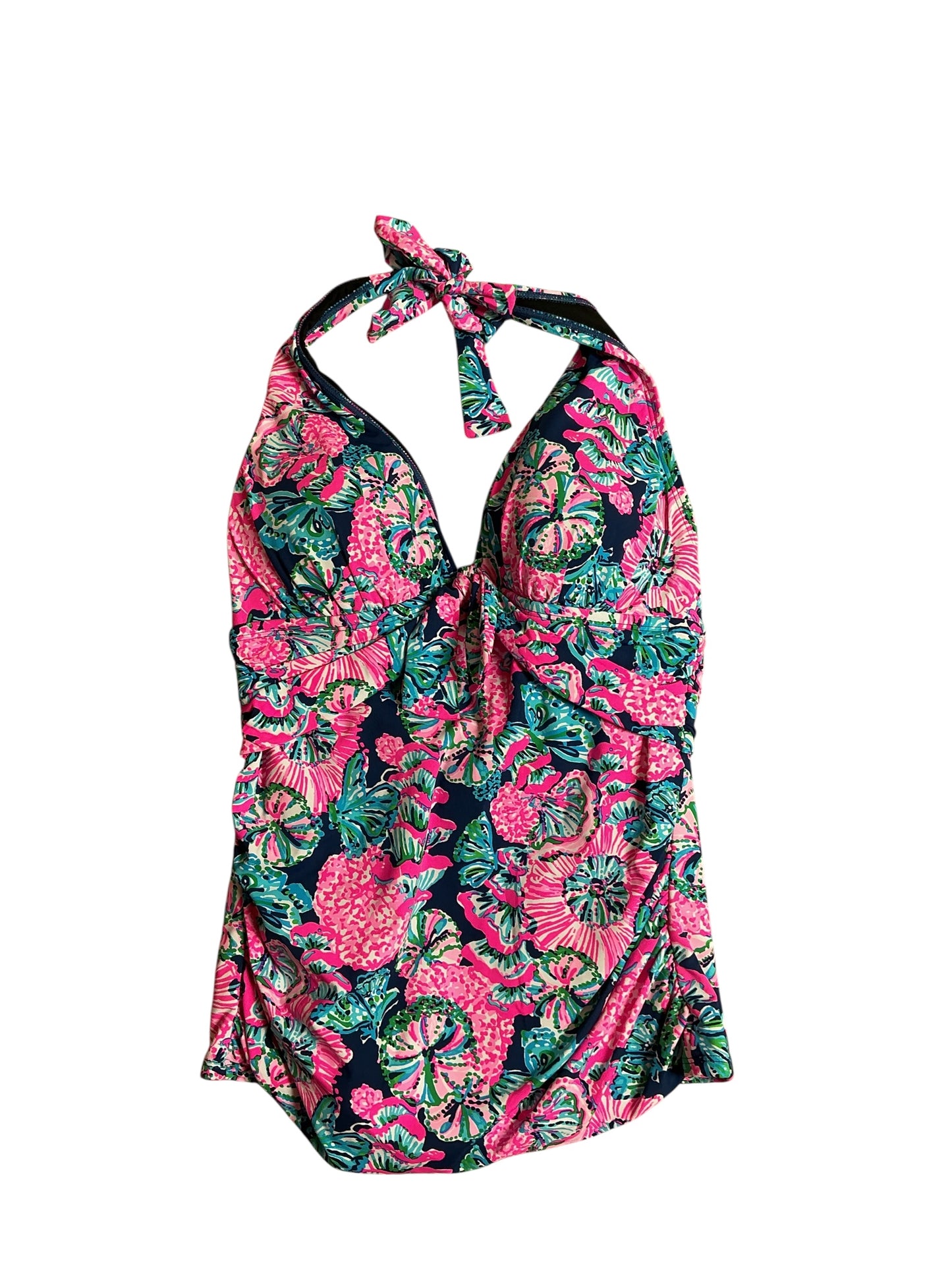 Lilly Pulitzer NWT Tankini Oyster Bay Navy Shroom With A View - Size 2