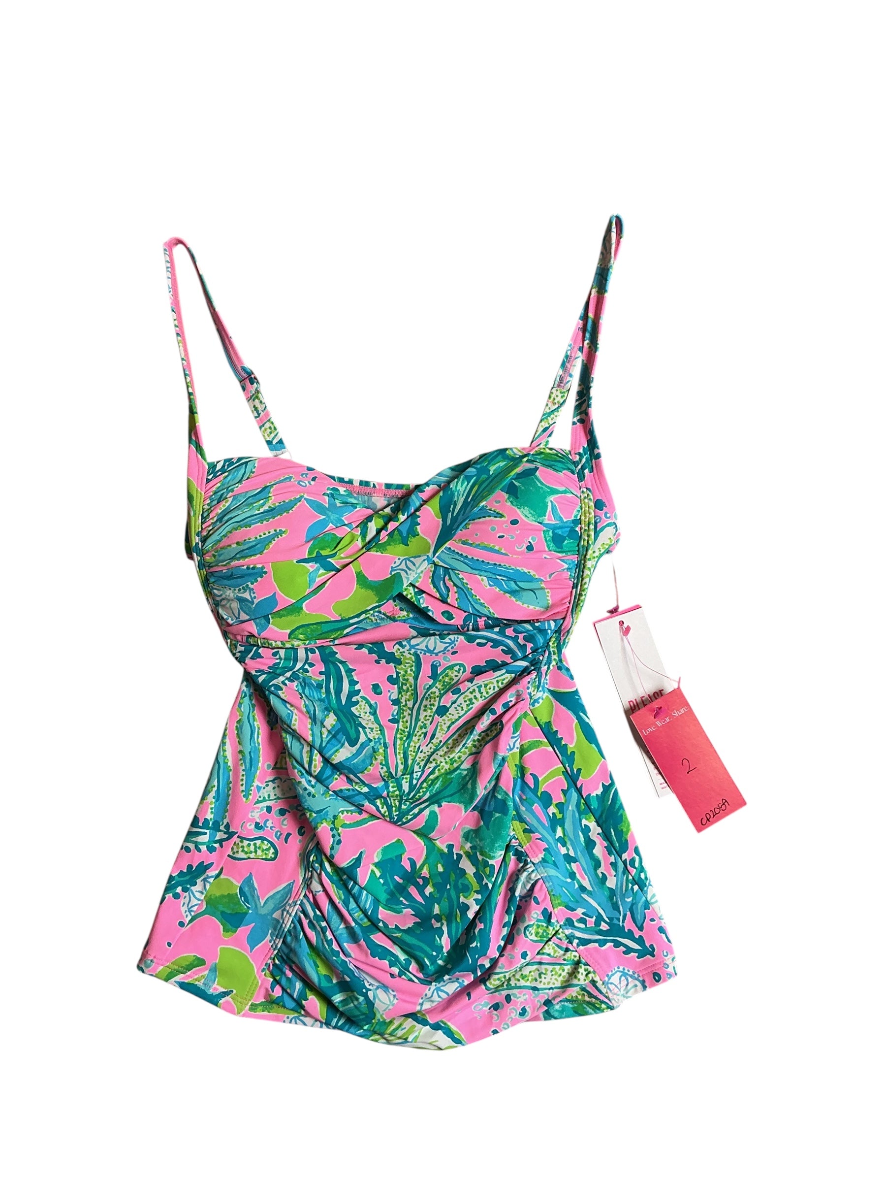 Lilly Pulitzer NWT Bec Tankini Mandevilla Baby Hip Nautic - Size 2