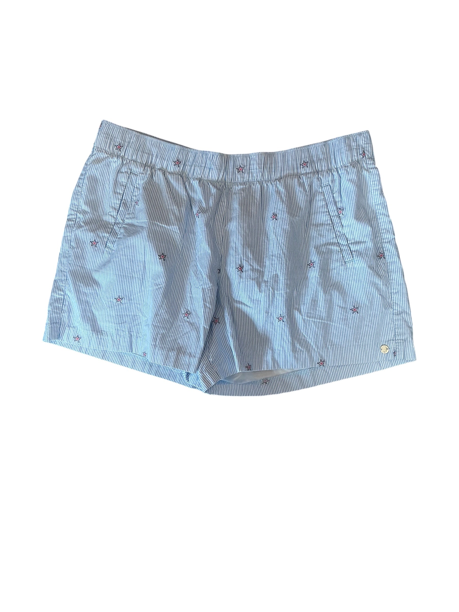 Lilly Pulitzer Lilo Short - Hydra Blue Seaside Star Jacquard - Size XL
