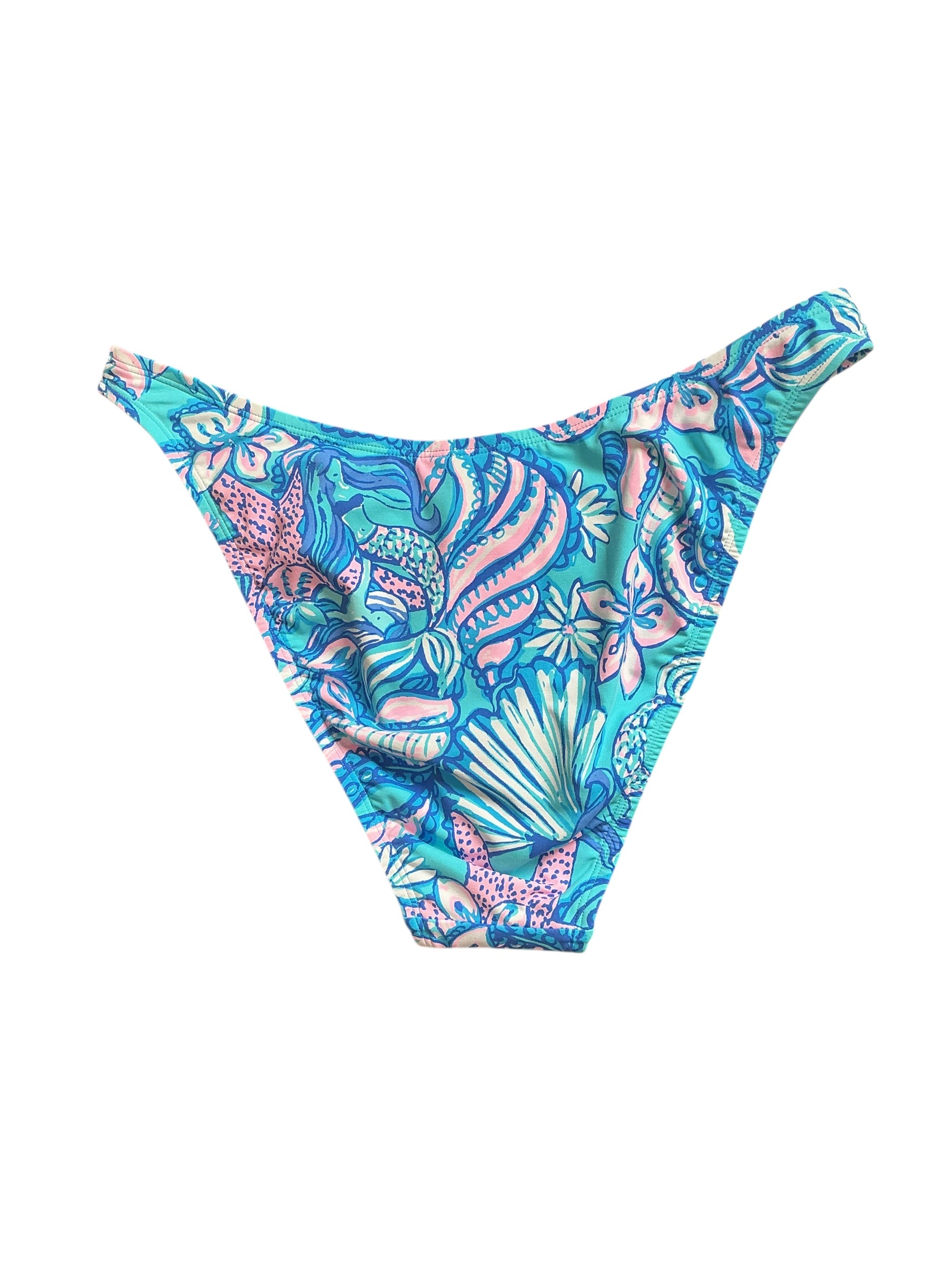 Lilly Pulitzer NWT Kylen Bikini Bottom - Amalfi Blue Sound The Sirens - Size 8
