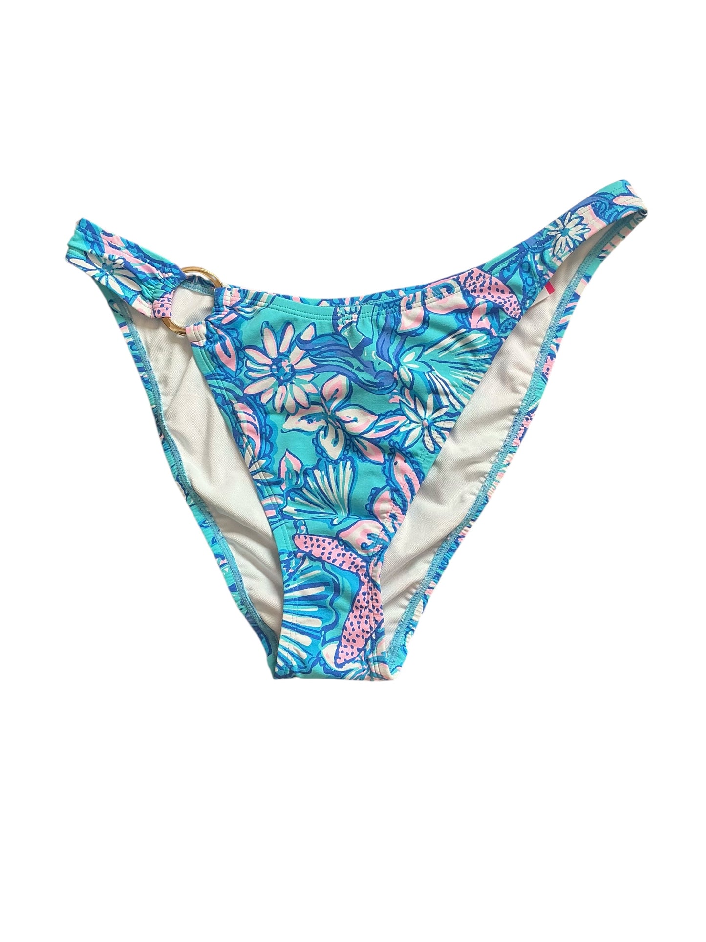 Lilly Pulitzer NWT Kylen Bikini Bottom - Amalfi Blue Sound The Sirens - Size 8