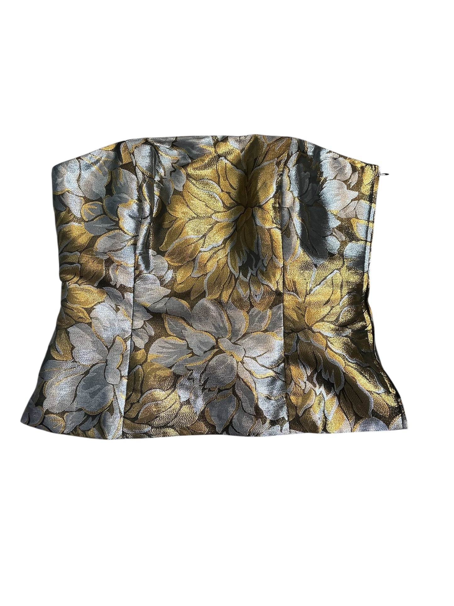 Lilly Pulitzer NWT Camilo Strapless - Gold Metallic Peony Parade - Size 12