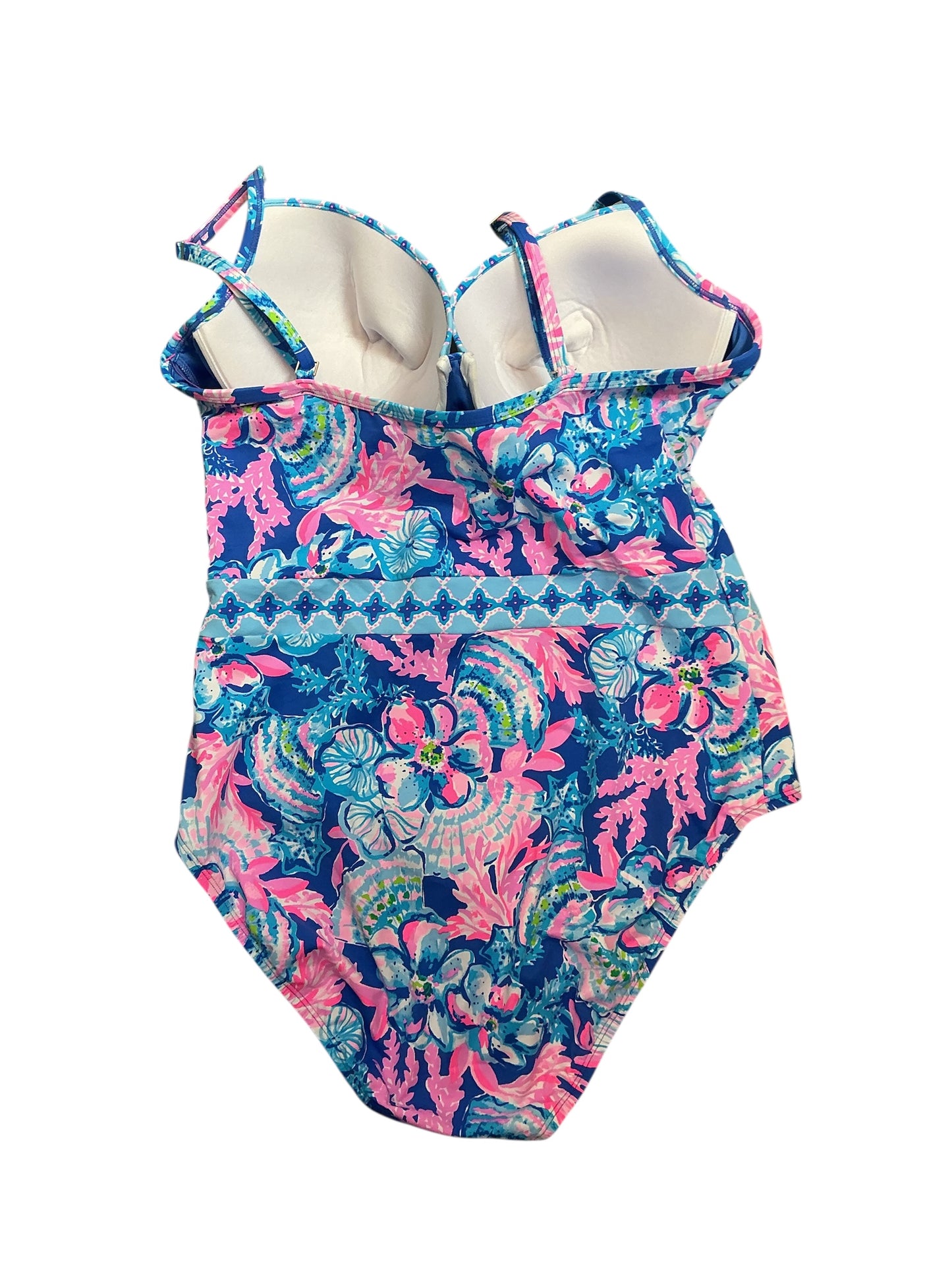 Lilly Pulitzer NWT Palma One Piece Swimsuit  - Blue Tang Sitting Seaside - Size 16