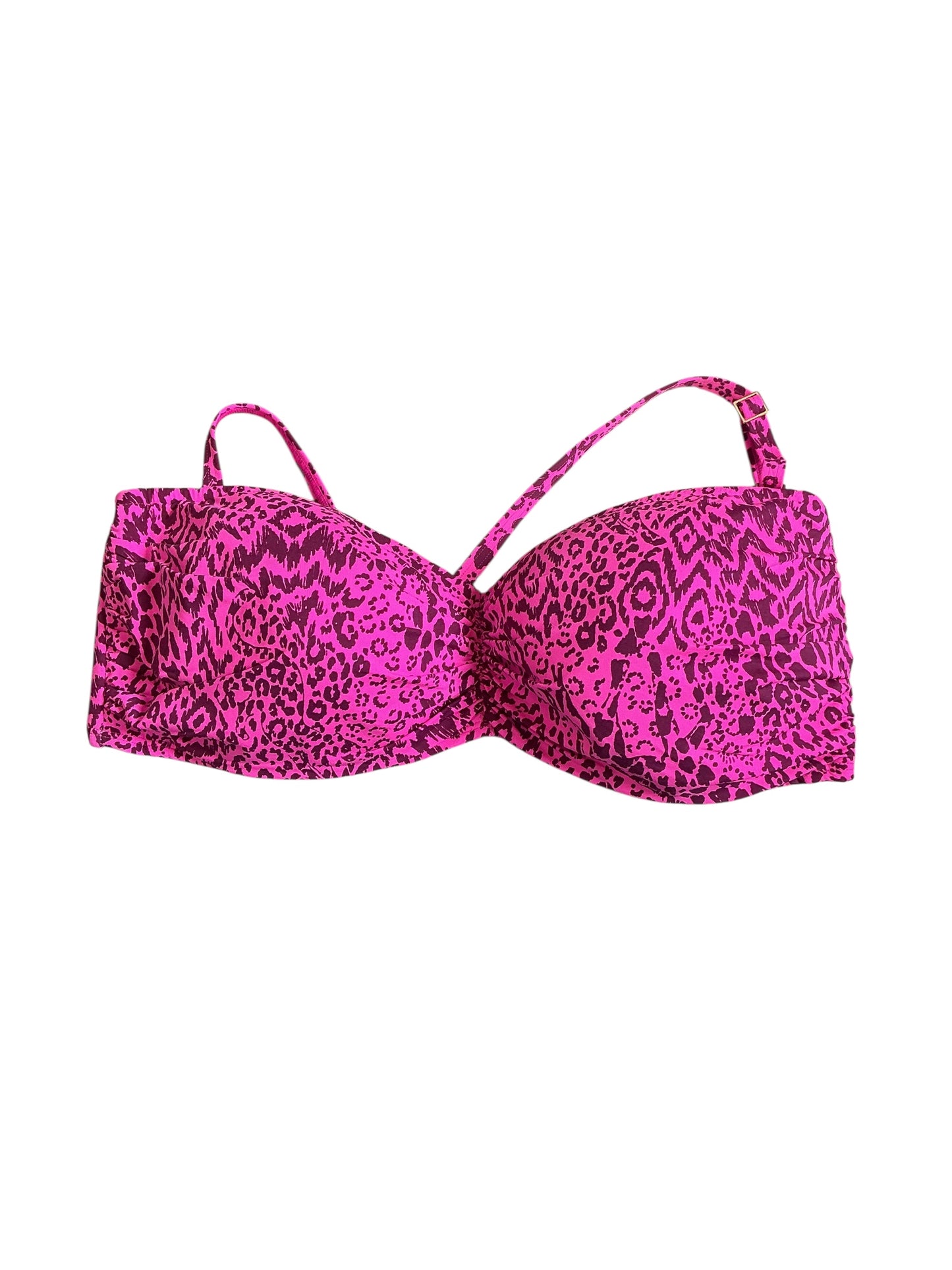 Lilly Pulitzer NWT Omry Bandeau Swimsuit Top - Cerise Pink Pattern Play - Size 16