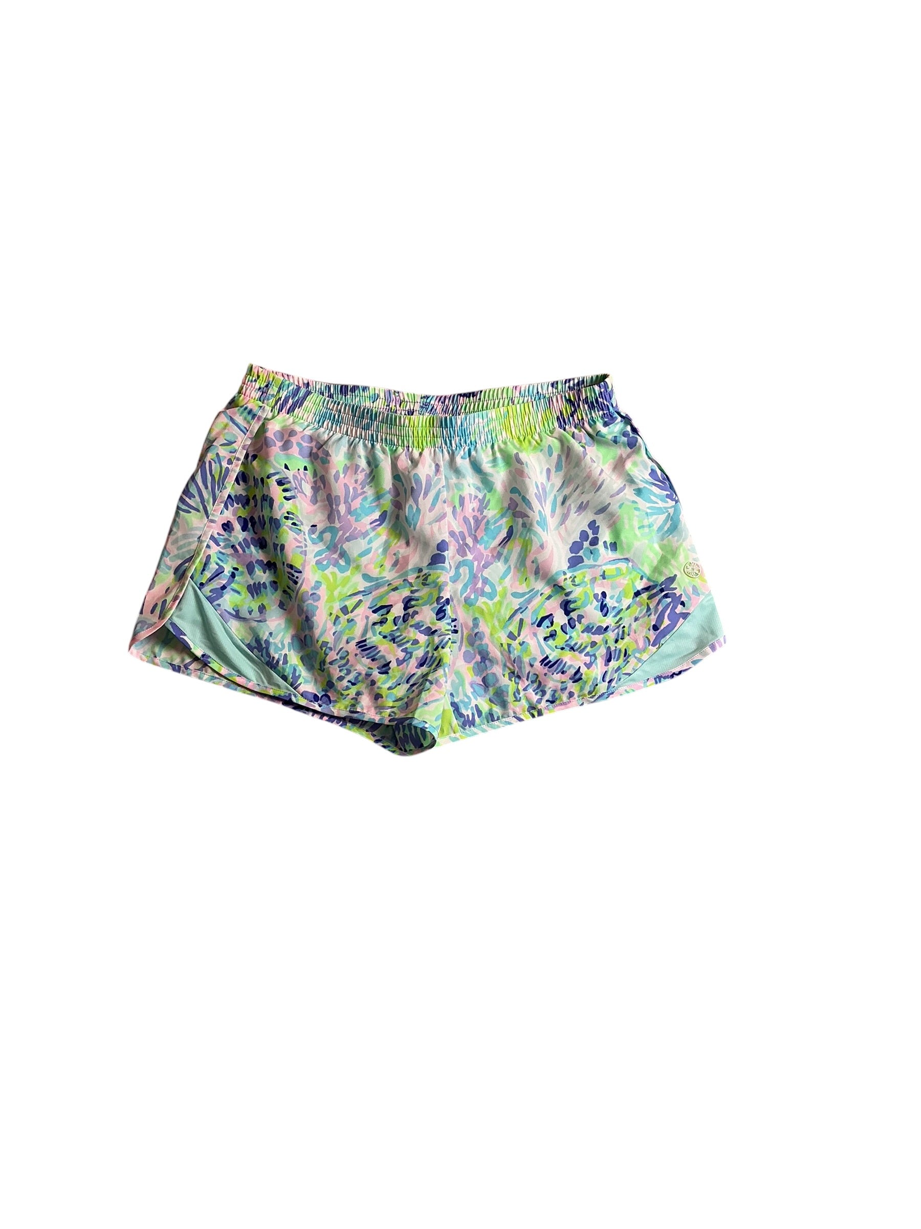 Lilly Pulitzer NWT Luxletic Ocean Trail Short Shell Of A Party - Size S