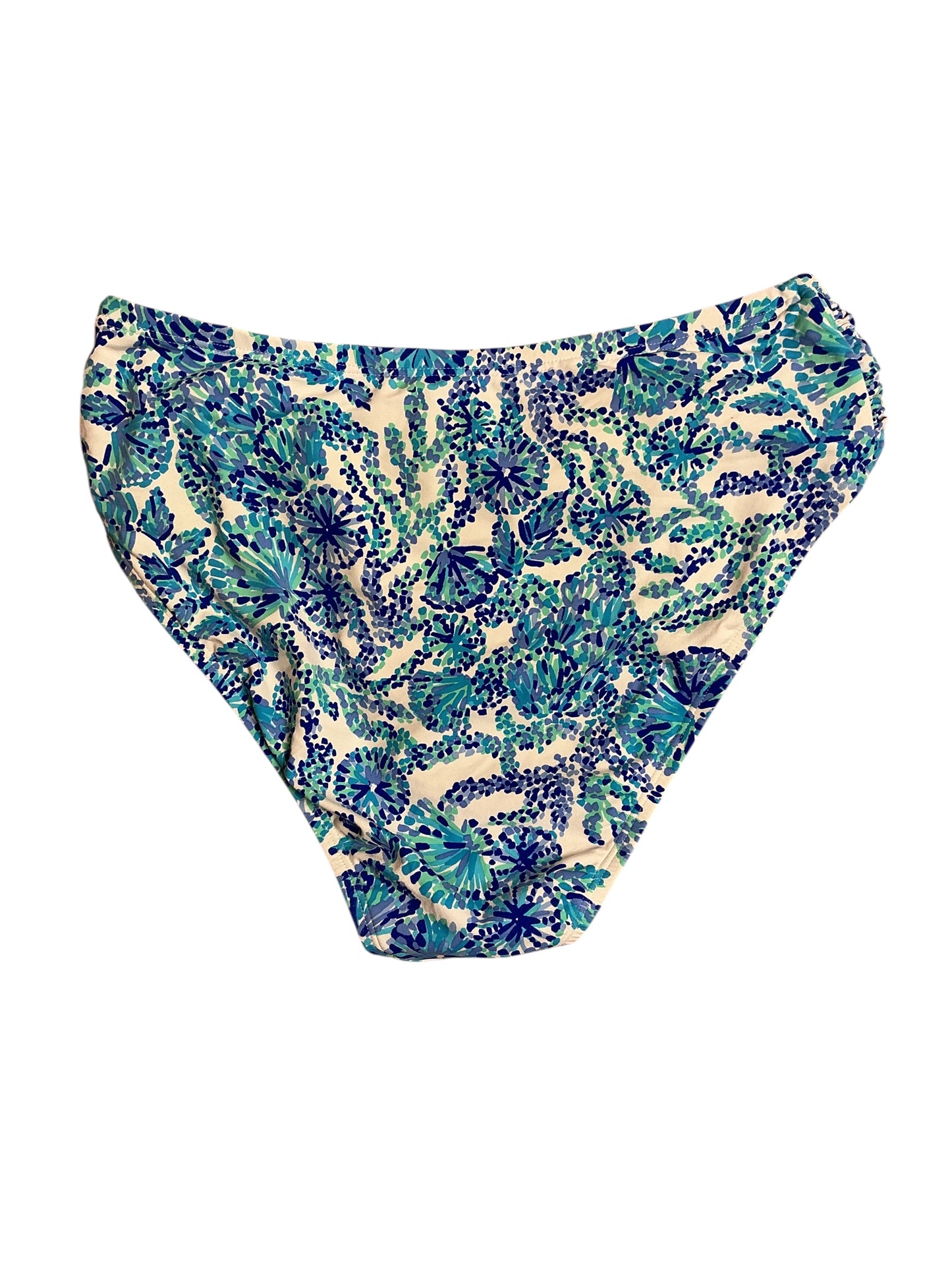 Lilly Pulitzer Yarrow Swimsuit Bottom - Turquoise Oasis Shell Me You Love Me - Size M