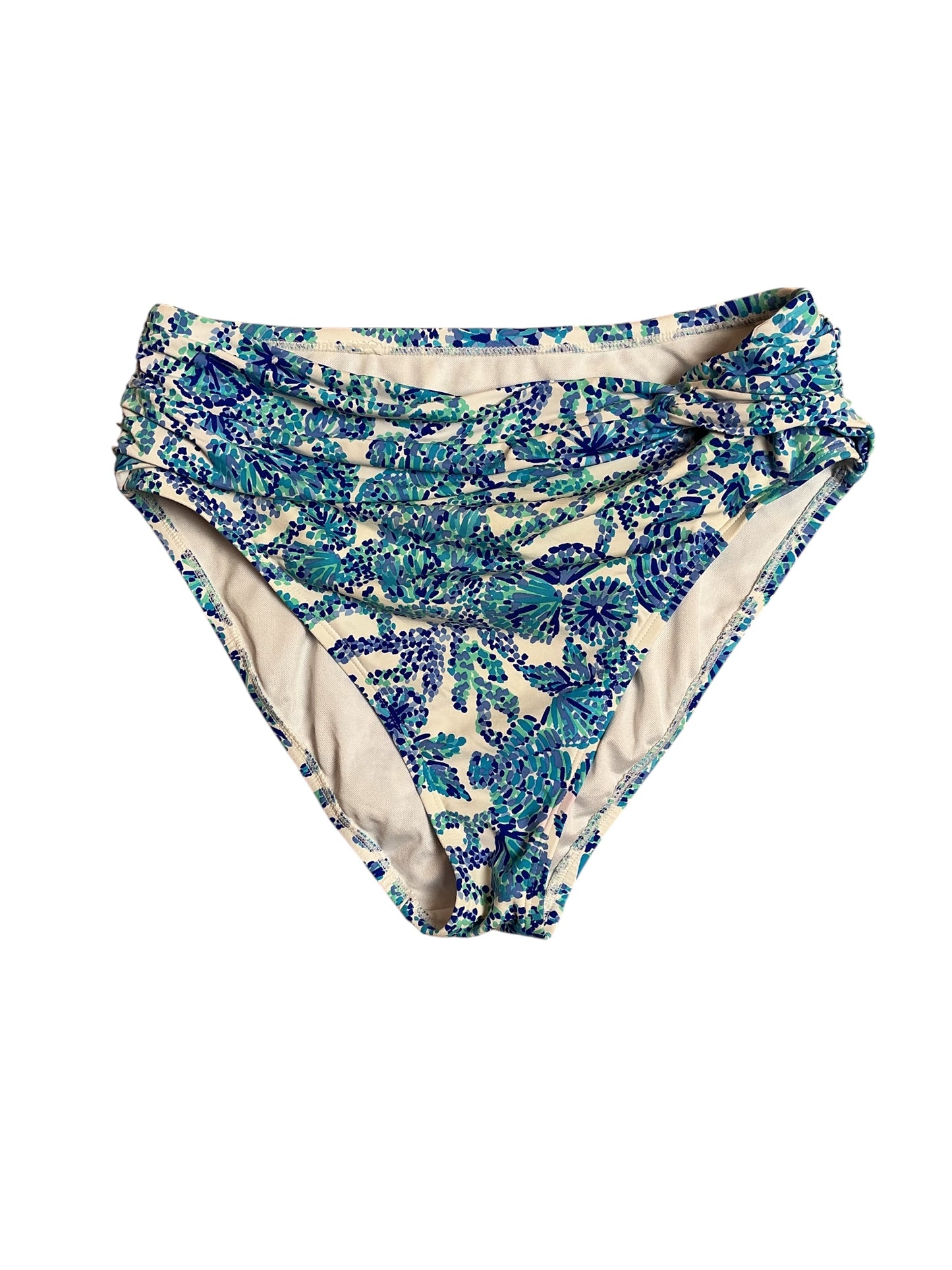 Lilly Pulitzer Yarrow Swimsuit Bottom - Turquoise Oasis Shell Me You Love Me - Size M