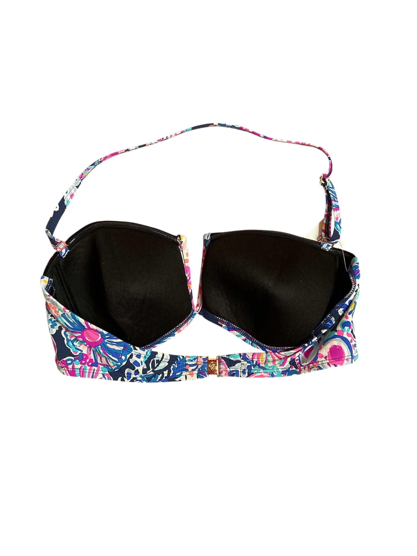 Lilly Pulitzer Niall Bikini Top - High Tide Navy Swimsuit In Turtle Amazement - Size S