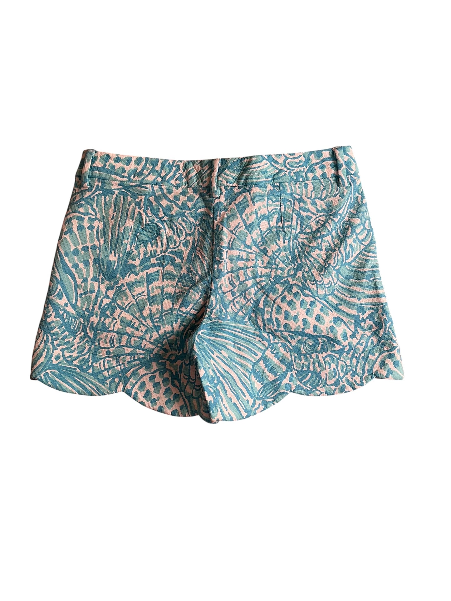 Lilly Pulitzer NWT Palmita Stretch Short Succulent Blue - Size 2