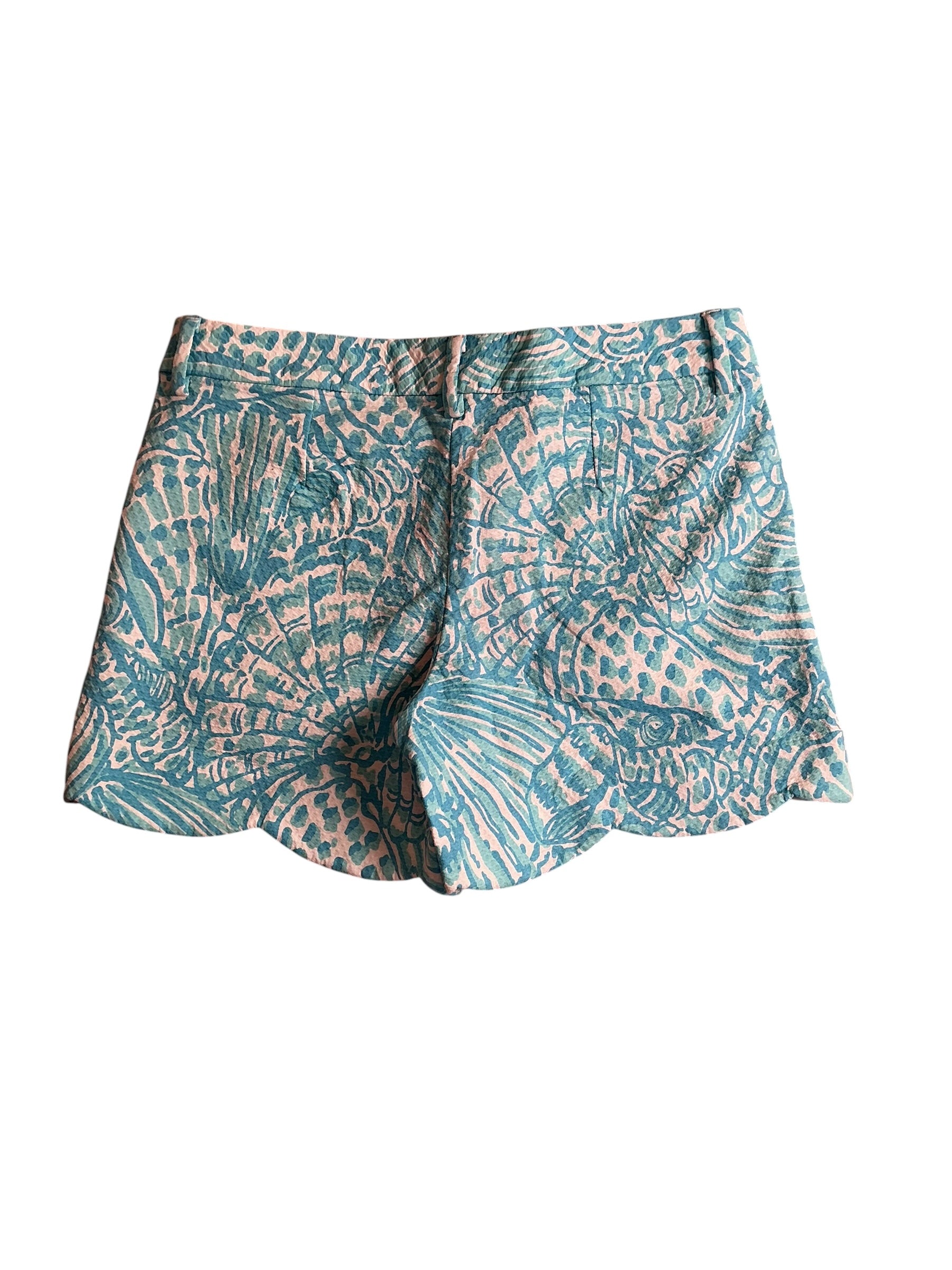 Lilly Pulitzer NWT Palmita Stretch Short Succulent Blue - Size 2
