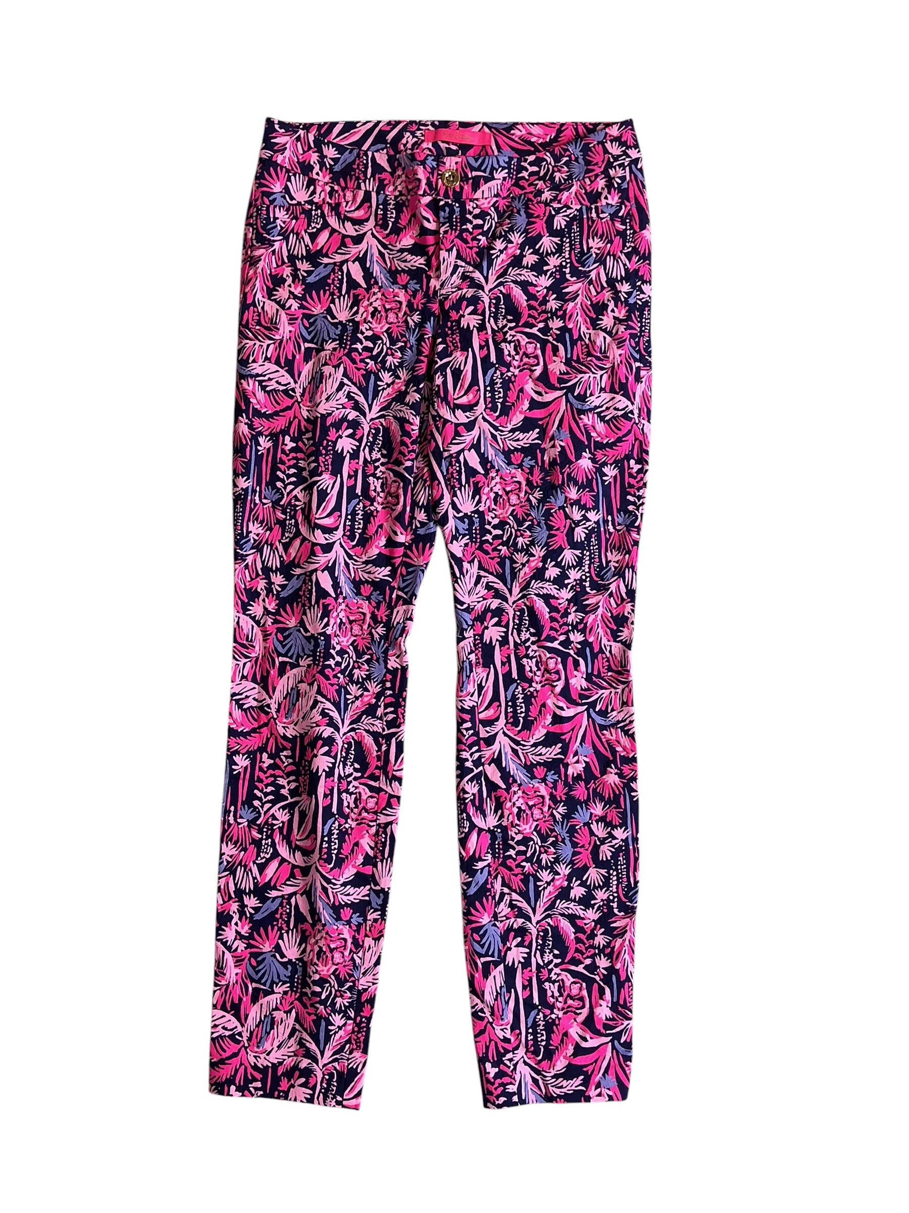 Lilly Pulitzer NWT Kelly Skinny Ankle Pant Bright Navy Swing Of Things - Size 2