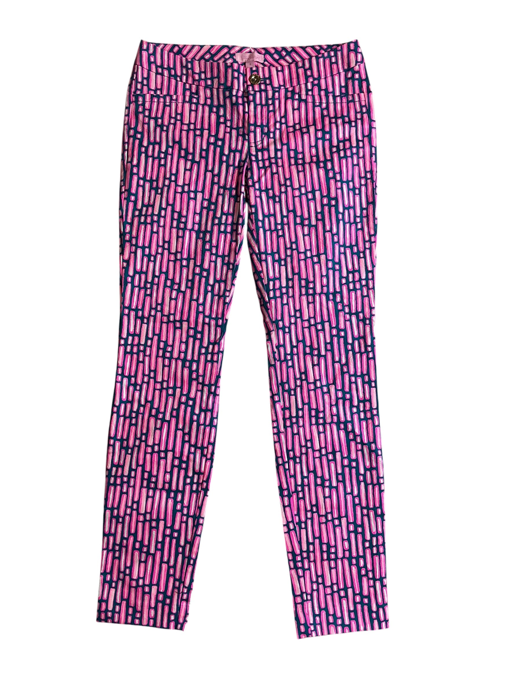 Lilly Pulitzer NWT Kelly Skinny Ankle Pant Mandevilla P Slathouse Stripe - Size 0