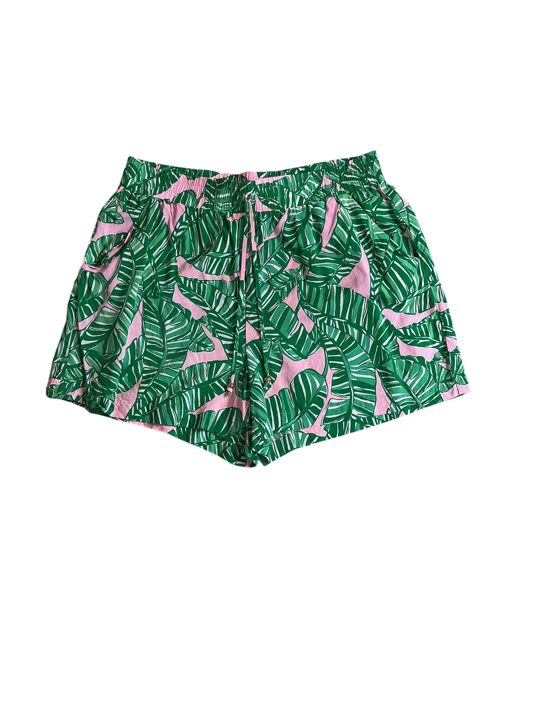 Lilly Pulitzer Riv Shortss Cover - Up Conch Shell Pink Let’s Go Bananas - Size L