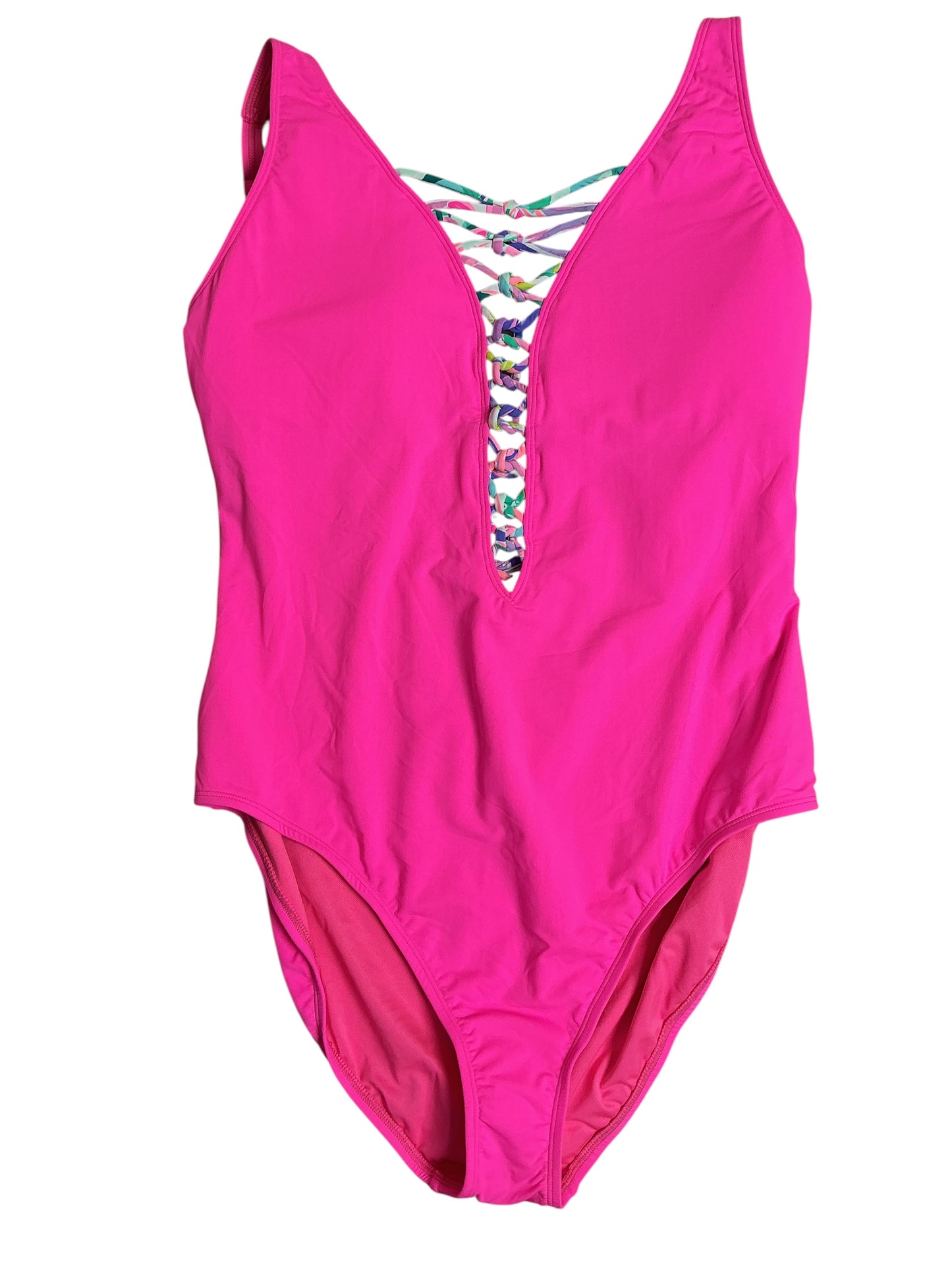 Lilly Pulitzer NWT Isle Lattice One Piece Swimsuit - Pink Starburst - Size 16