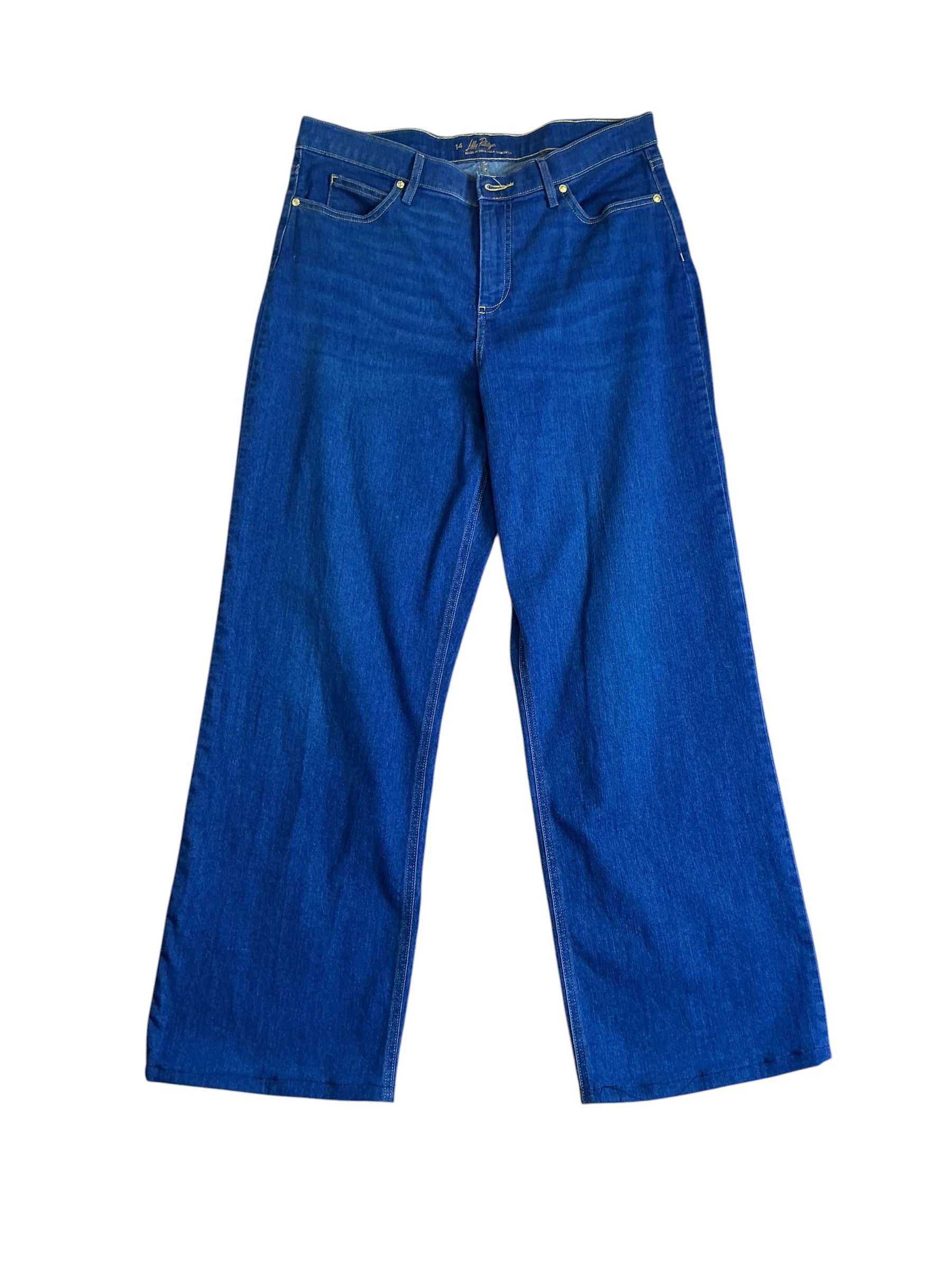 Lilly Pulitzer 33" Aniston High - Rise Straight Leg Jean Medium Wash - Size 14